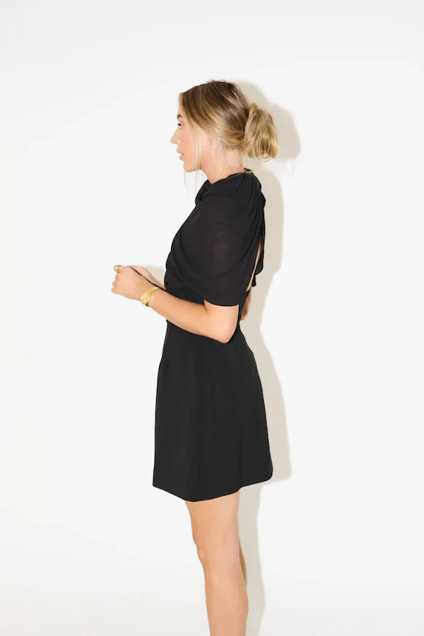 Odd Muse The Ultimate Muse Gathered Mini Dress - Black - Image 6