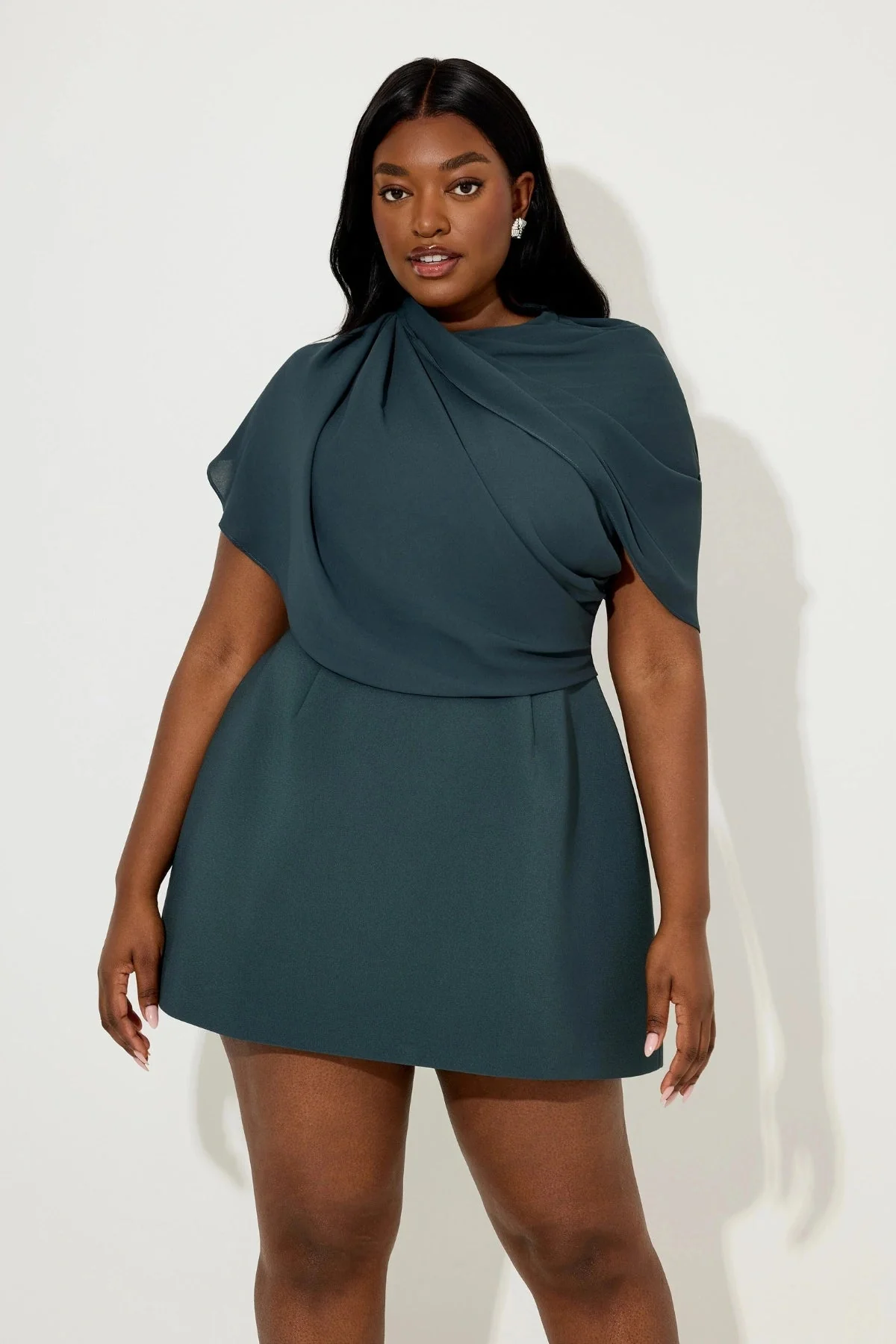 Odd Muse The Ultimate Muse Gathered Mini Dress - Teal - Image 2