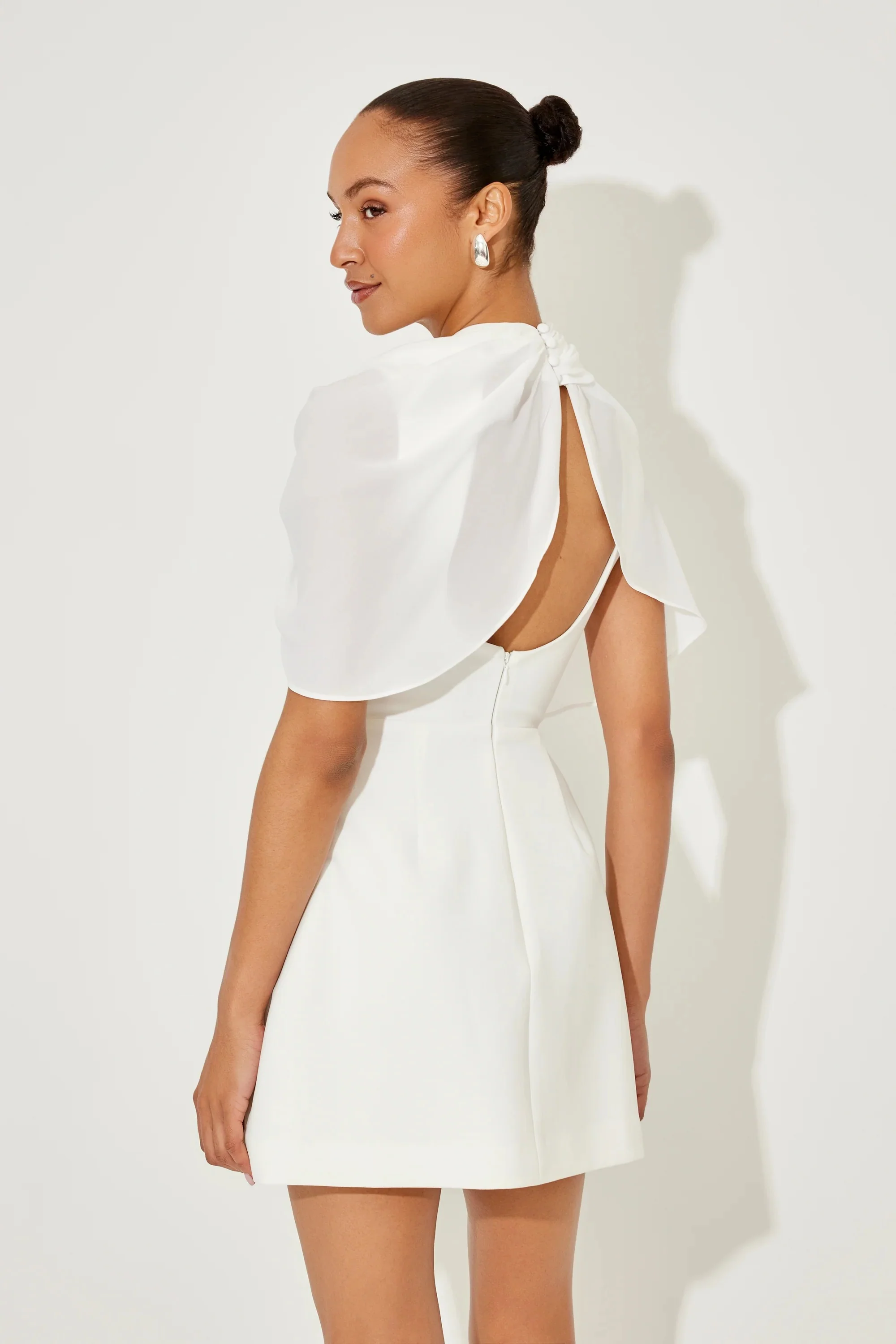 Odd Muse The Ultimate Muse Gathered Mini Dress - White - Image 3