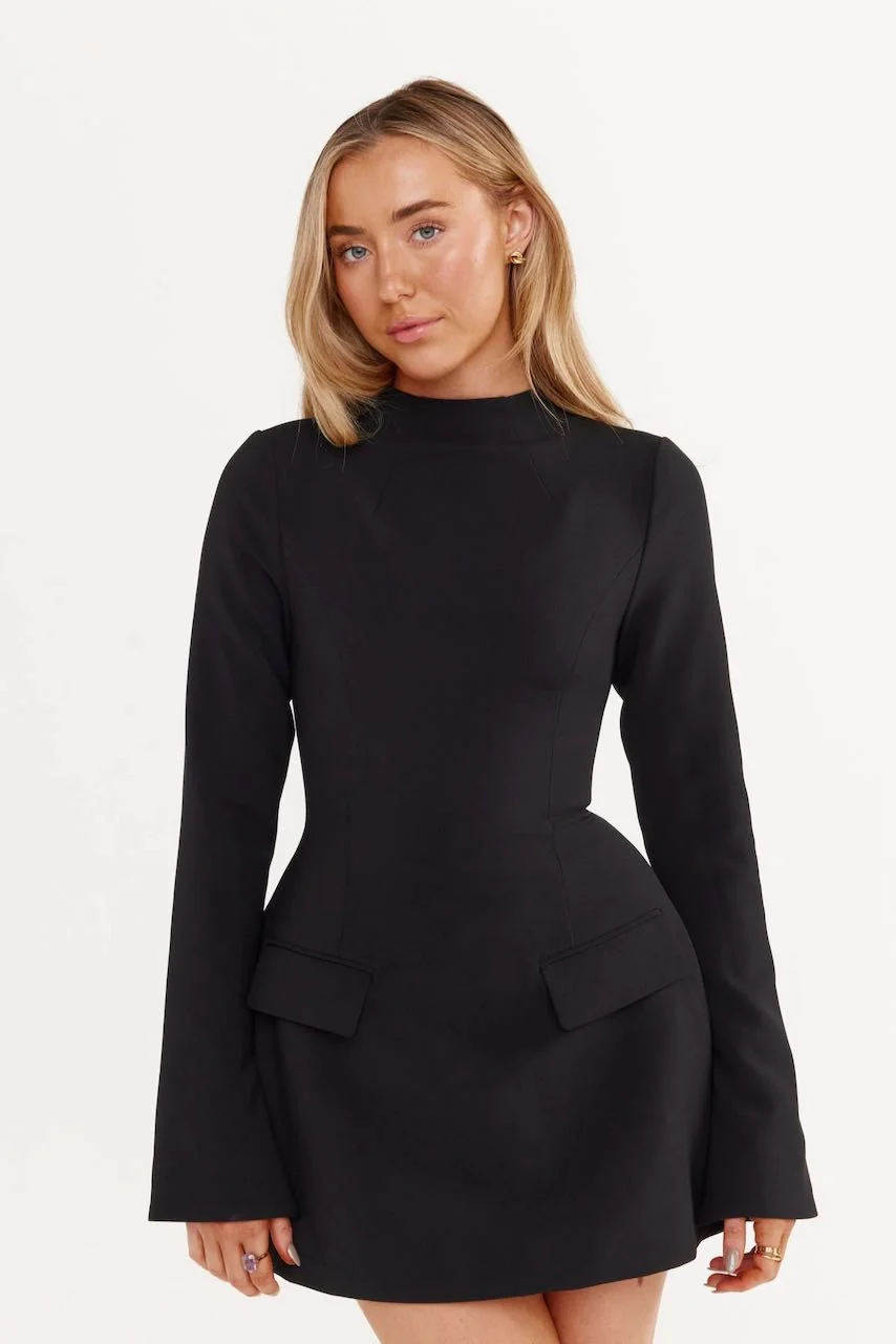 Odd Muse The Ultimate Muse Split Sleeve Mini Dress - Black - Image 5