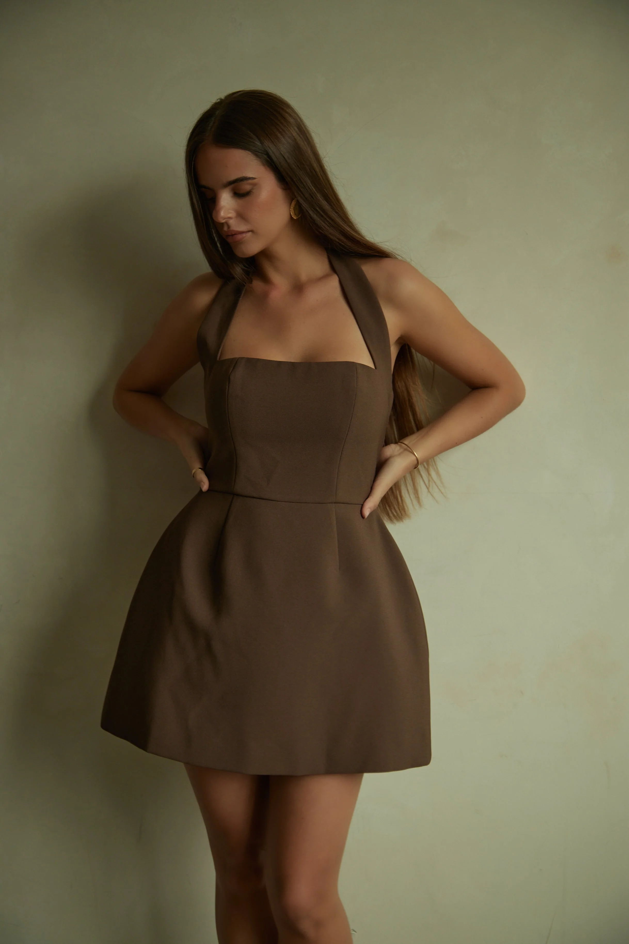 Odd Muse The Ultimate Muse Structured Mini Dress - Chocolate - Image 6
