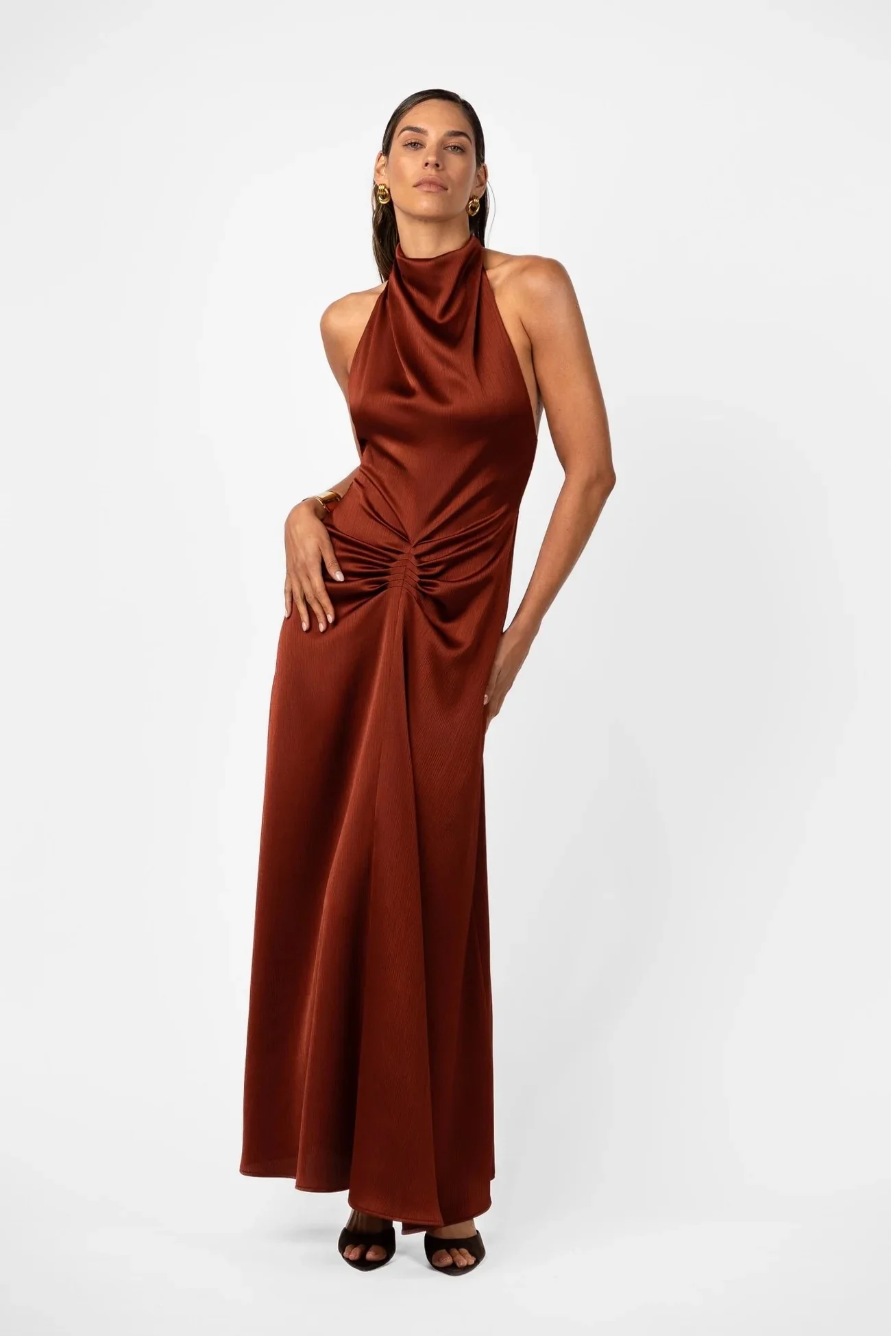 One Fell Swoop Caira Gown - Terra Rosa Satin - Image 2