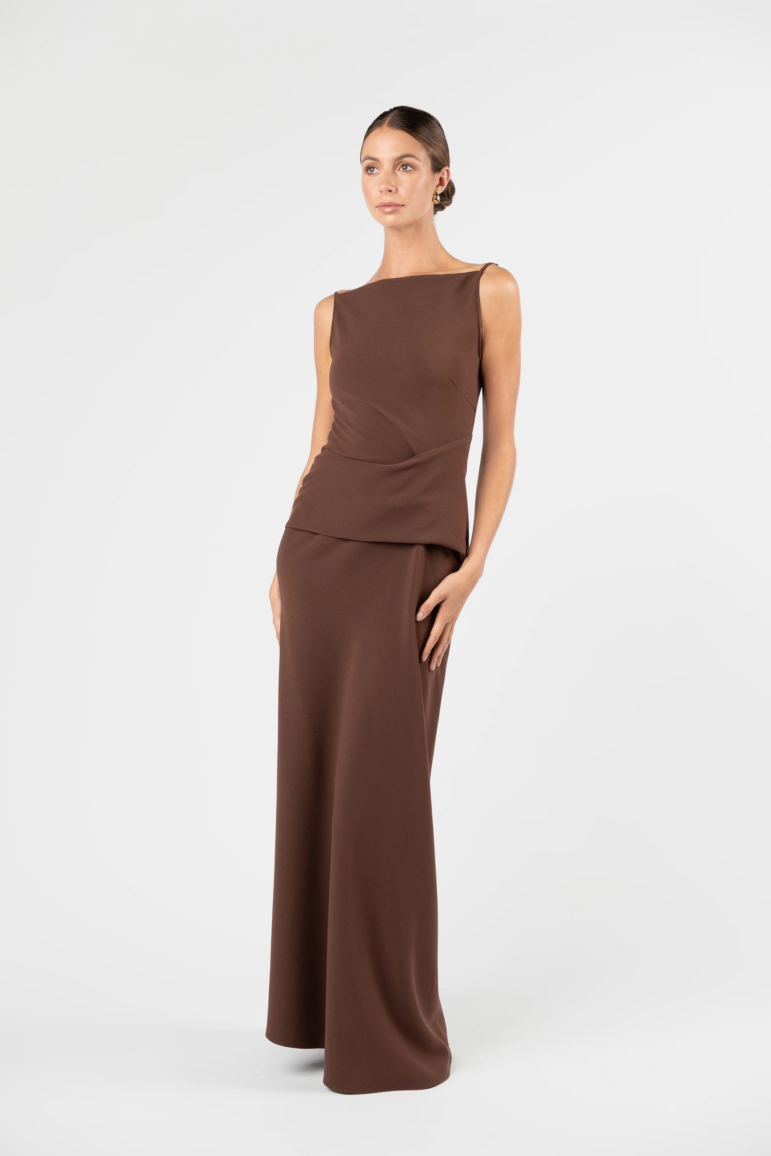 One Fell Swoop Dégagé Maxi Dress - Moccona - Image 2