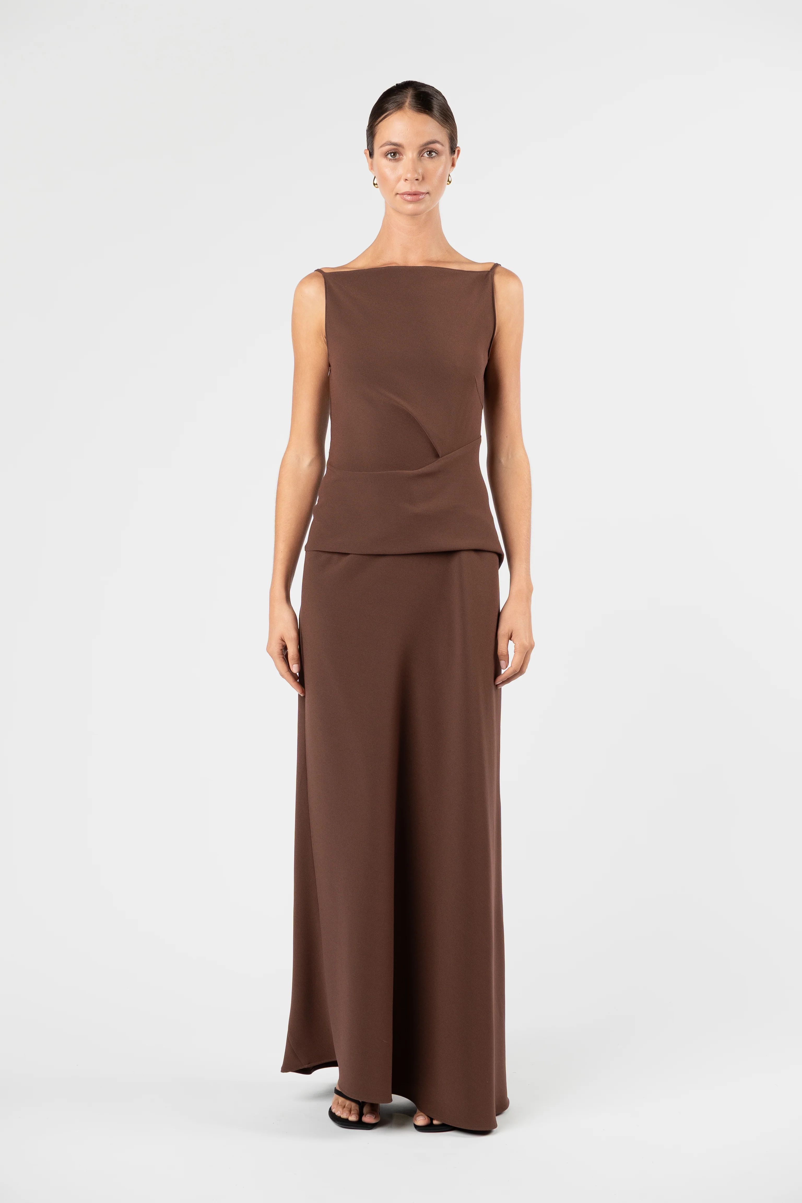 One Fell Swoop Dégagé Maxi Dress - Moccona - Image 3