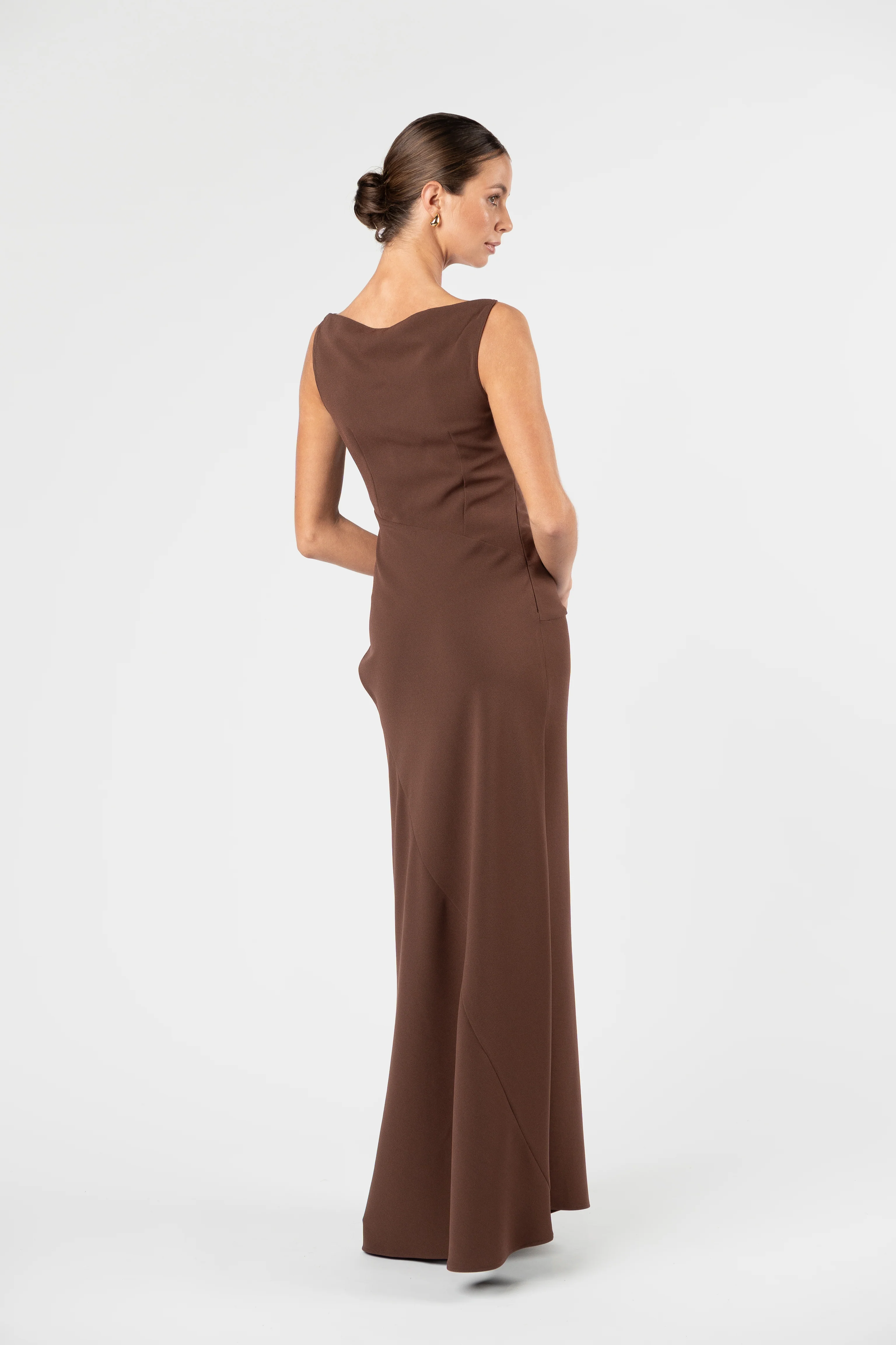 One Fell Swoop Dégagé Maxi Dress - Moccona - Image 4