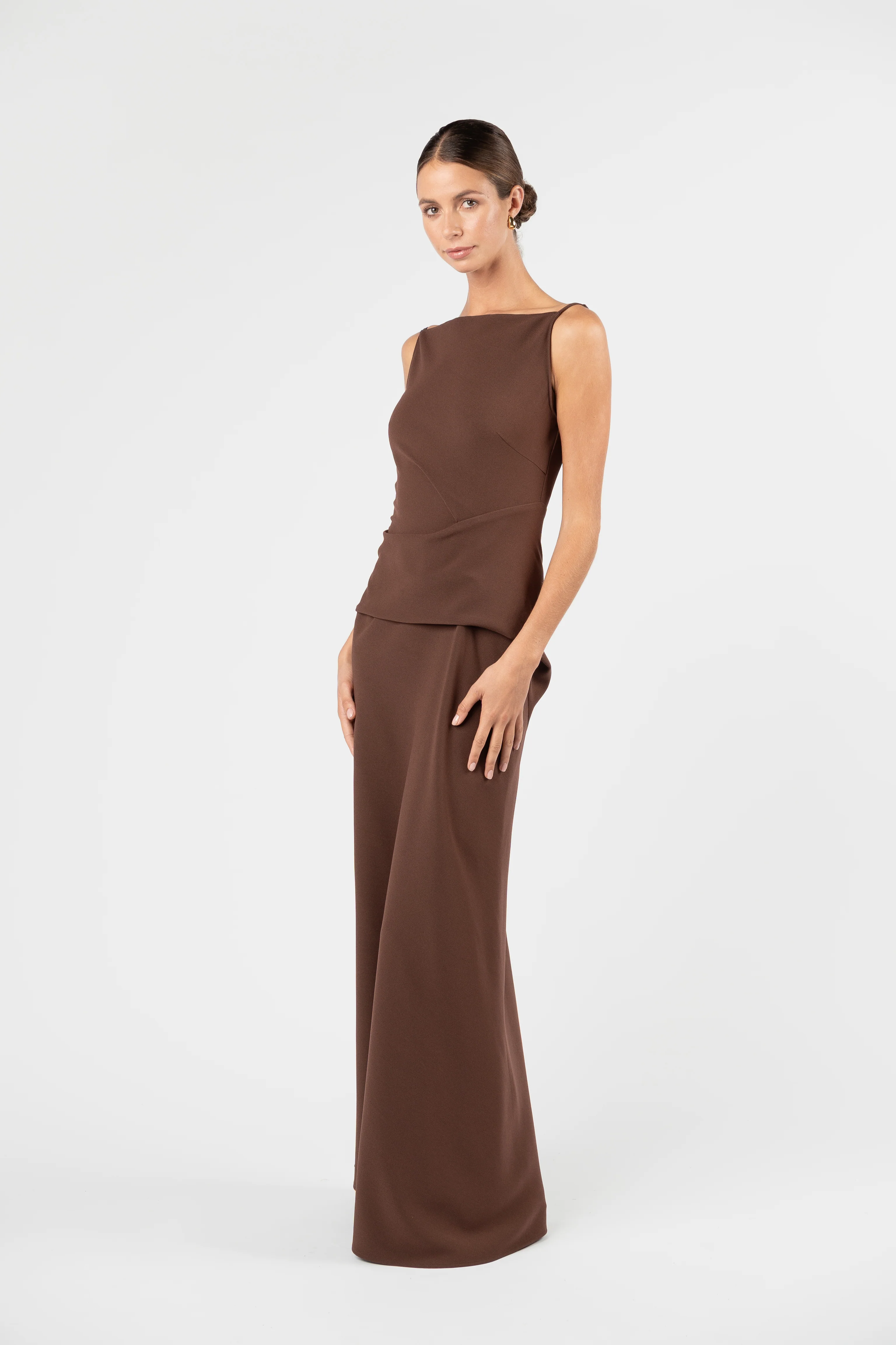 One Fell Swoop Dégagé Maxi Dress - Moccona - Image 9