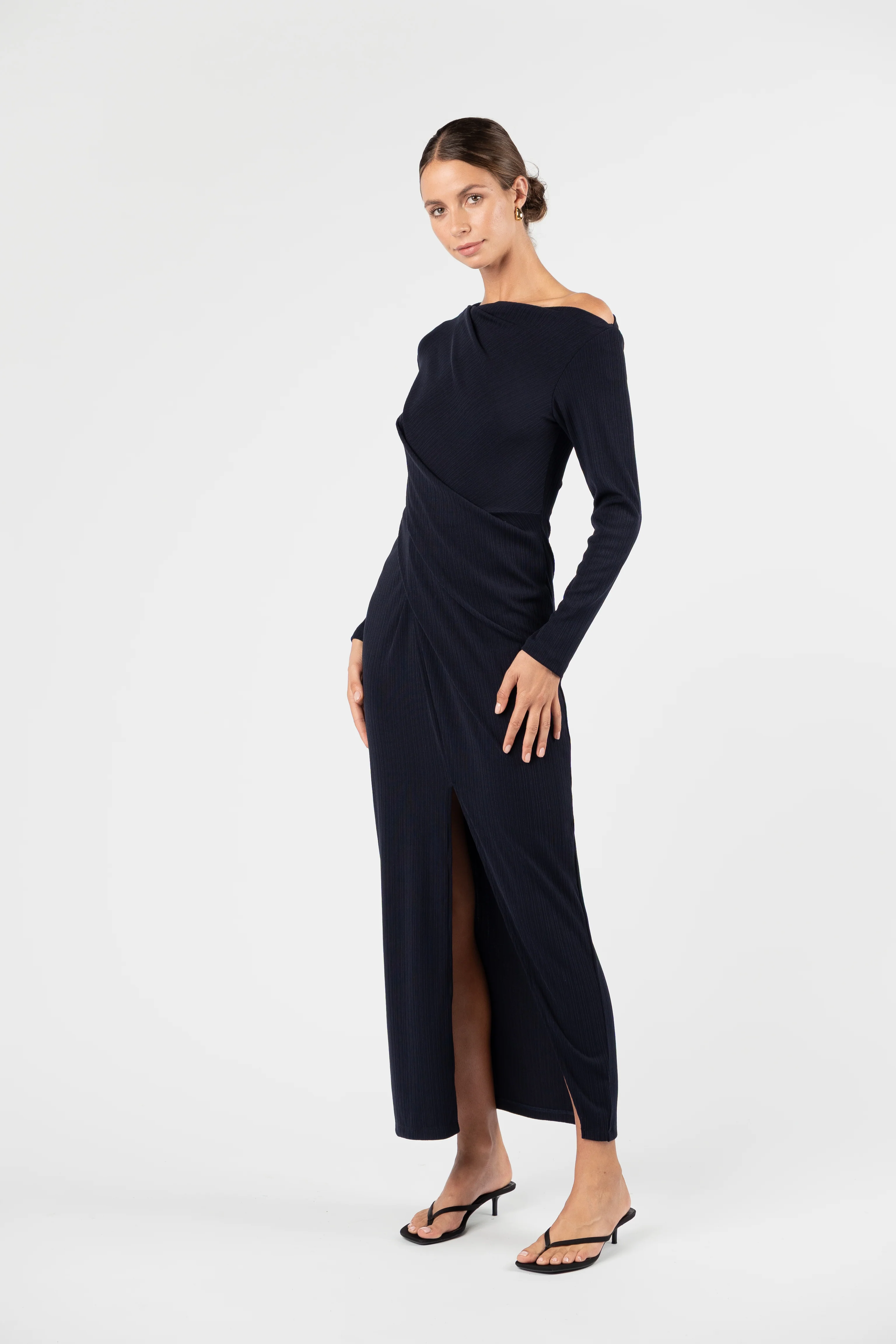 One Fell Swoop Kat Maxi Dress - Midnight - Image 3