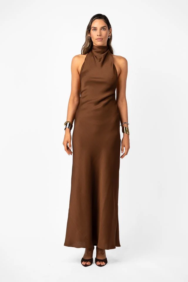 One Fell Swoop Kristina Dress - Kobicha Satin