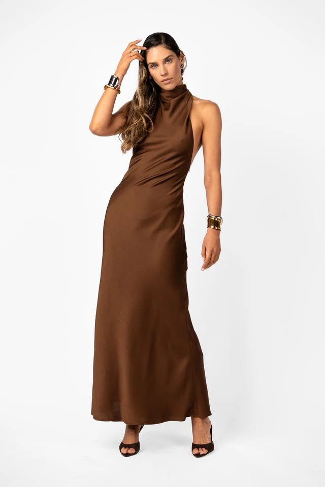One Fell Swoop Kristina Dress - Kobicha Satin - Image 2