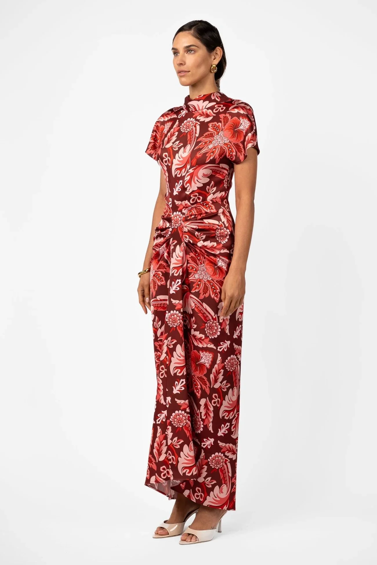 One Fell Swoop Lucent Maxi Dress - Porta Rosa Satin - Image 2