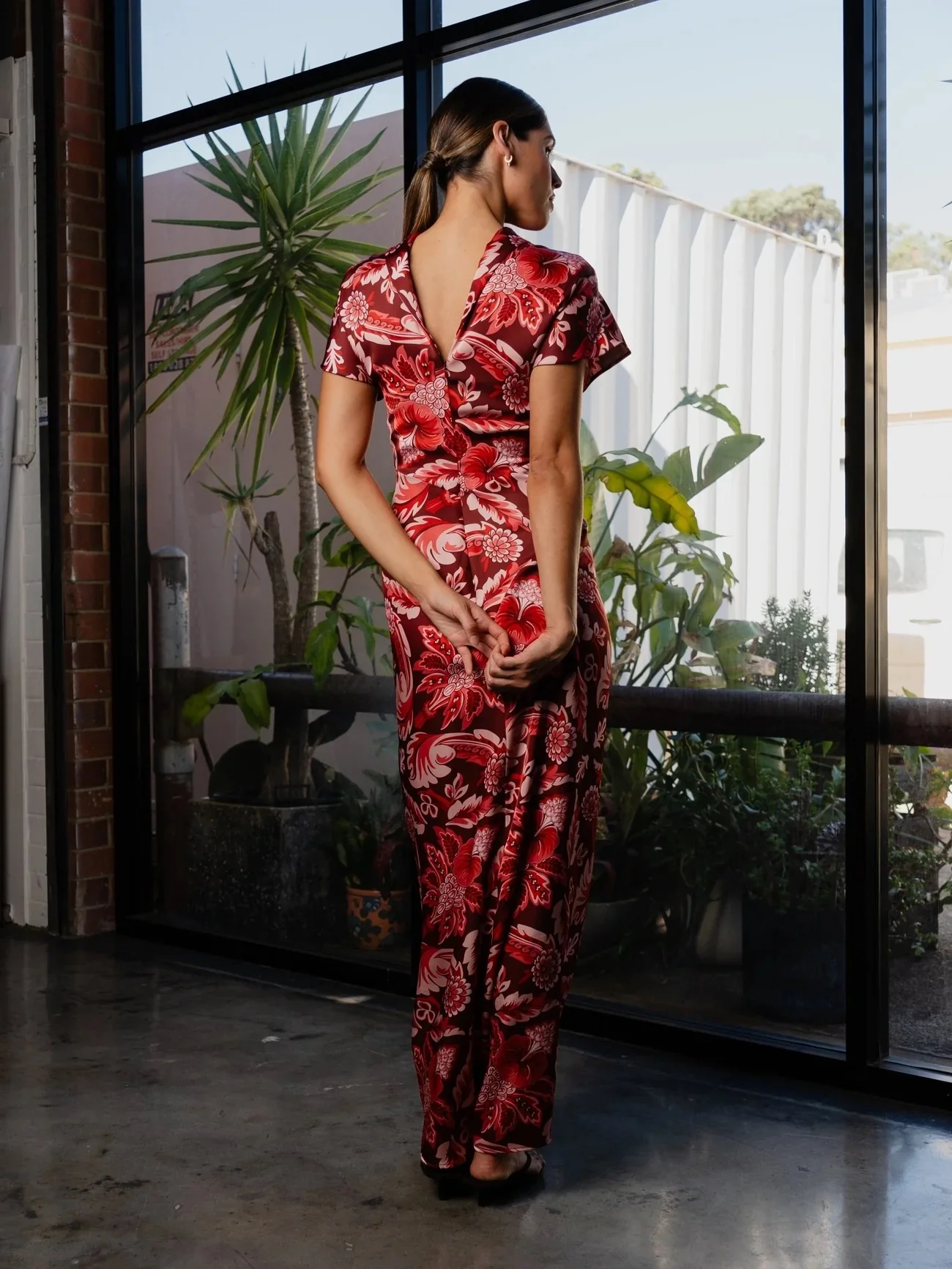 One Fell Swoop Lucent Maxi Dress - Porta Rosa Satin - Image 5