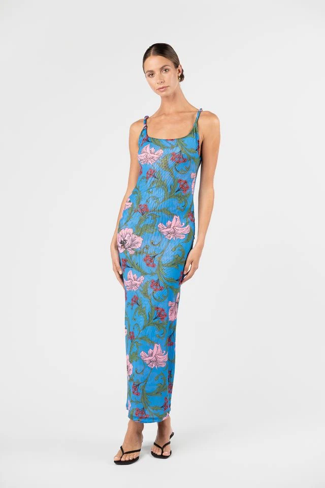 One Fell Swoop Torto Tank Dress - Cobalt Fleur - Image 4