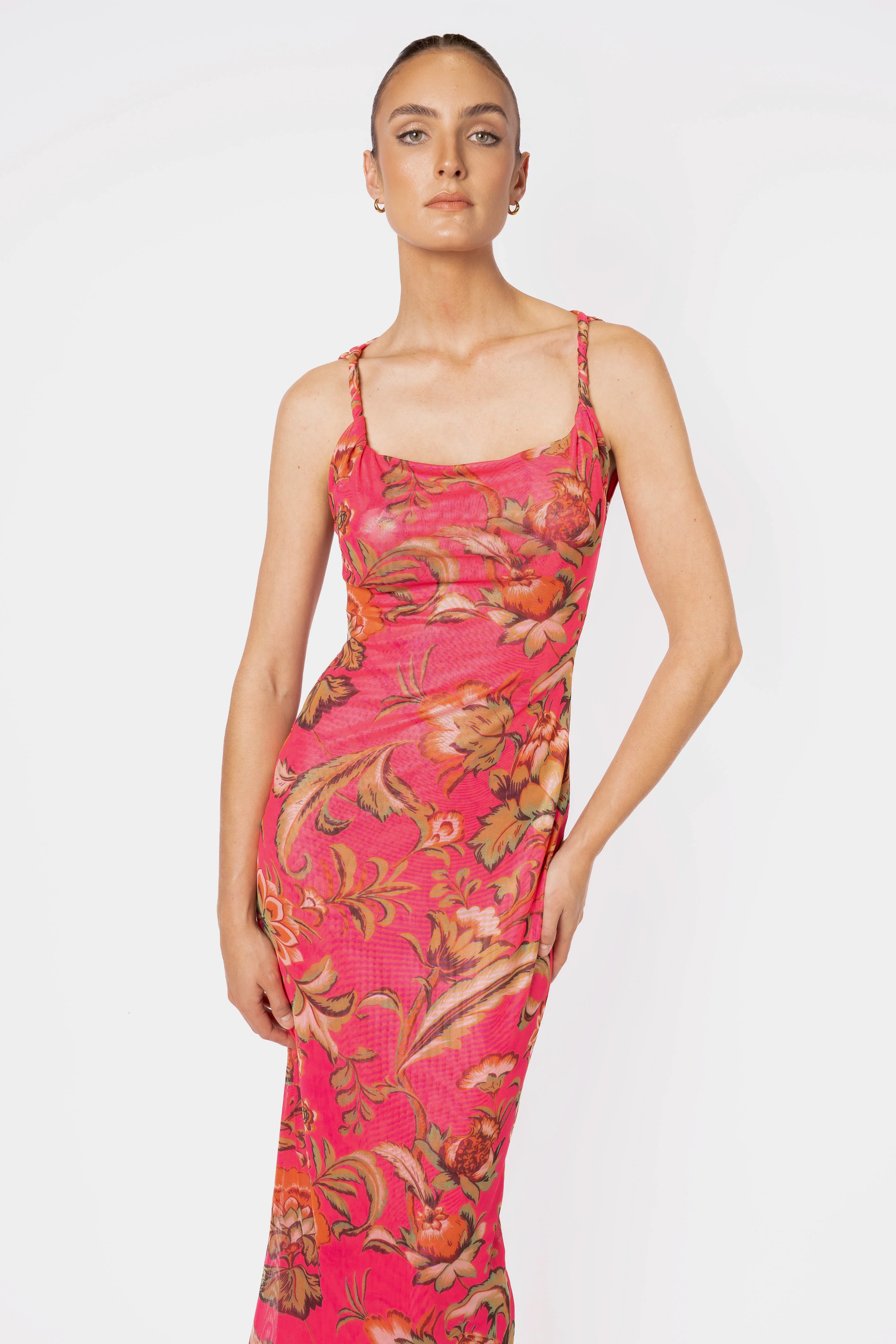 One Fell Swoop Torto Tank Dress - Pink Parrot - Image 2
