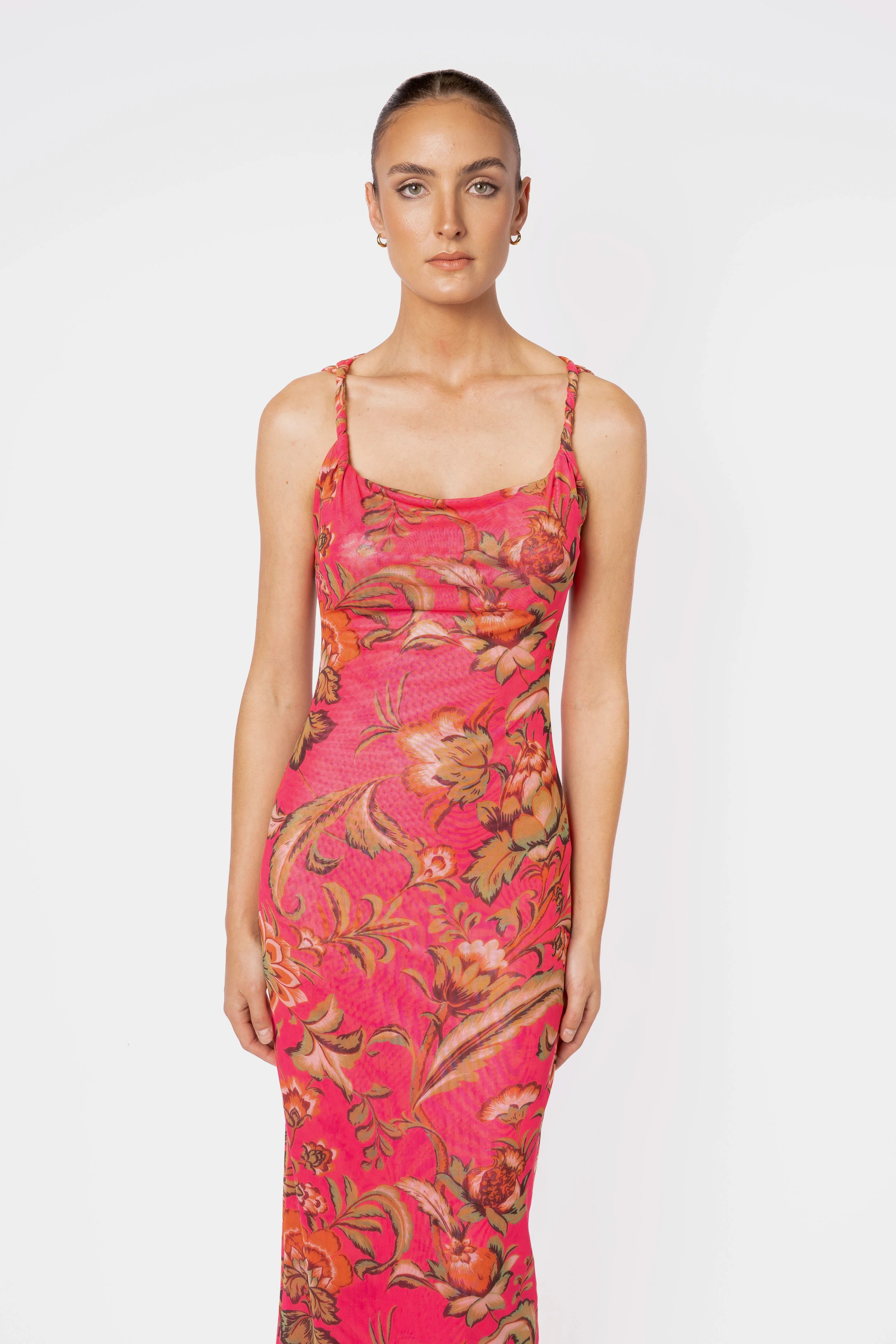 One Fell Swoop Torto Tank Dress - Pink Parrot - Image 6
