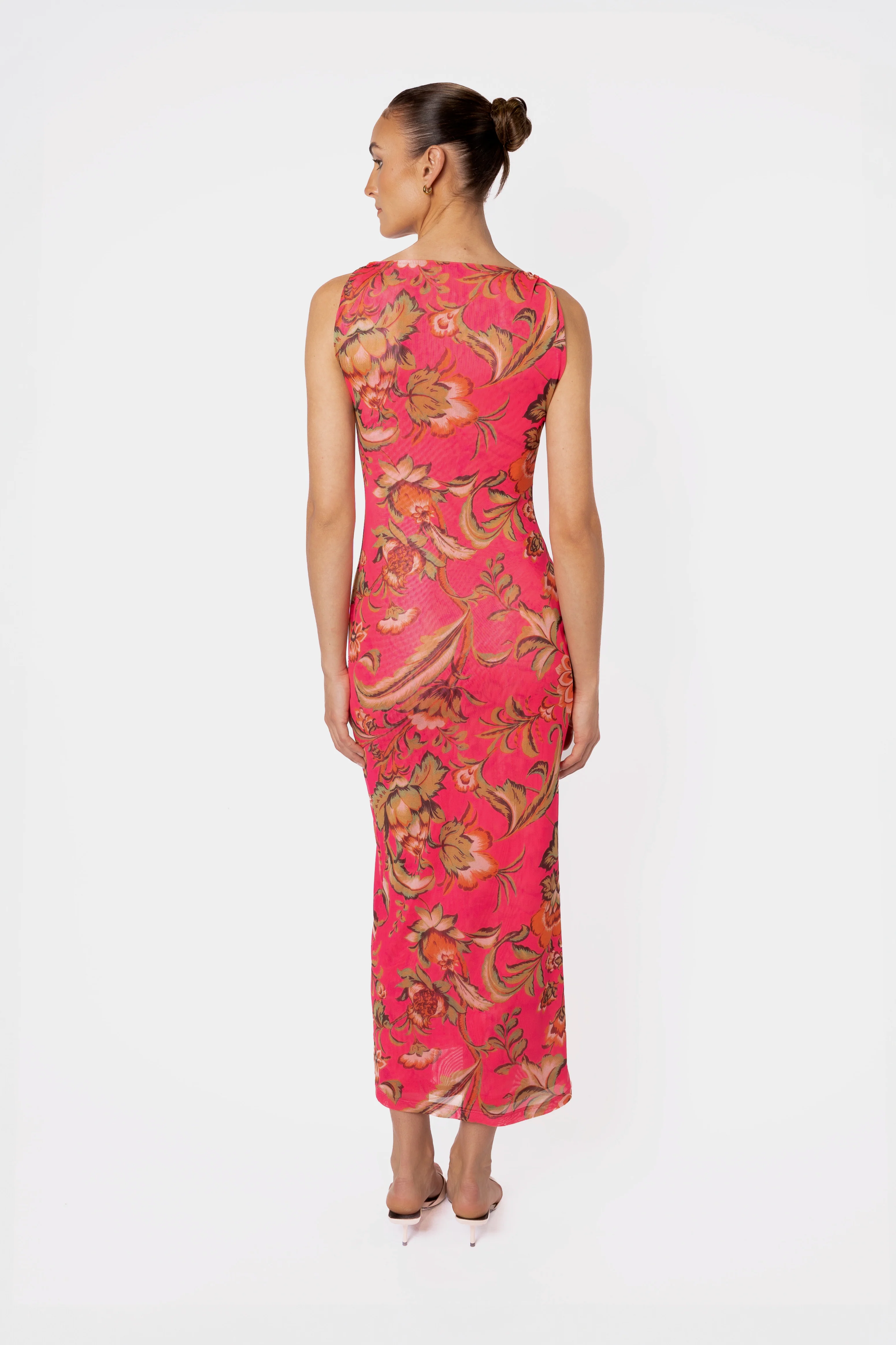 One Fell Swoop Torto Tank Dress - Pink Parrot - Image 7