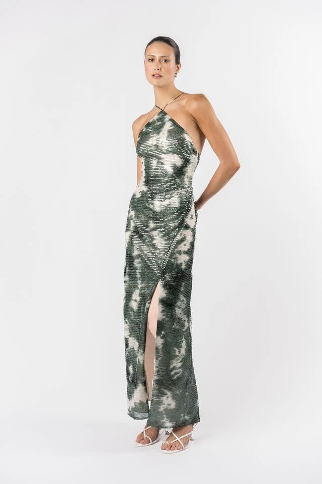 One Fell Swoop Yuki Maxi Dress - Midori Shibori - Image 4