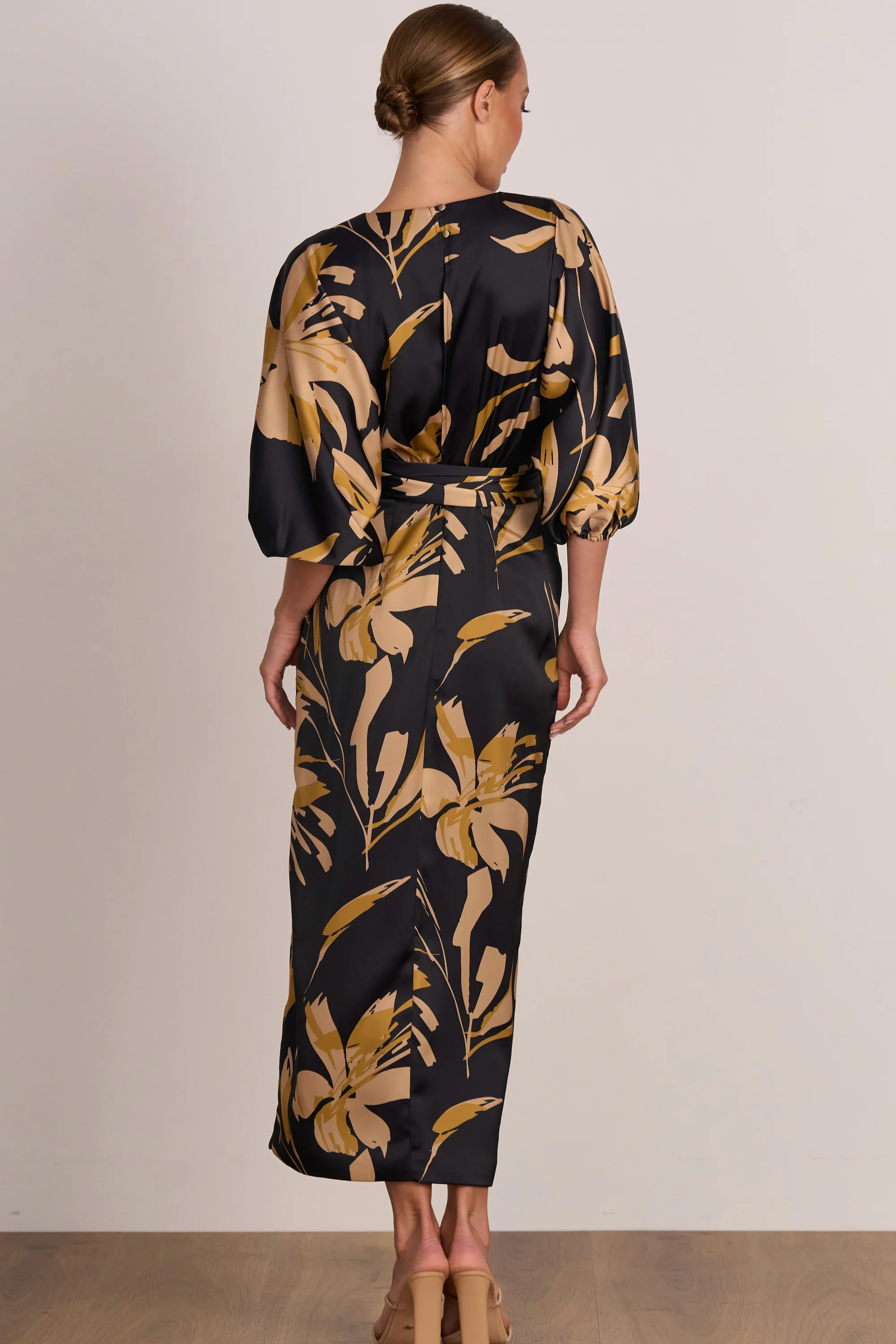 Pasduchas Ablaze Wrap Midi Dress - Black - Image 4