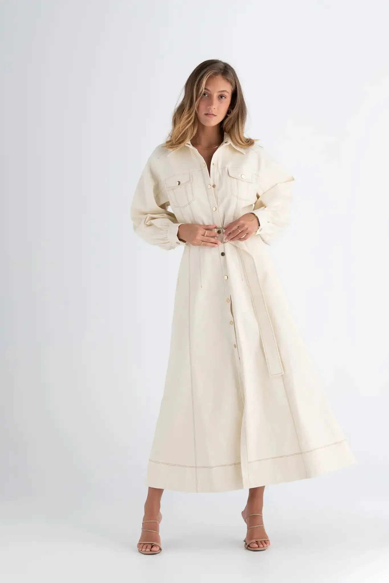 Pasduchas Abundance Shirt Midi - Dove - Image 3