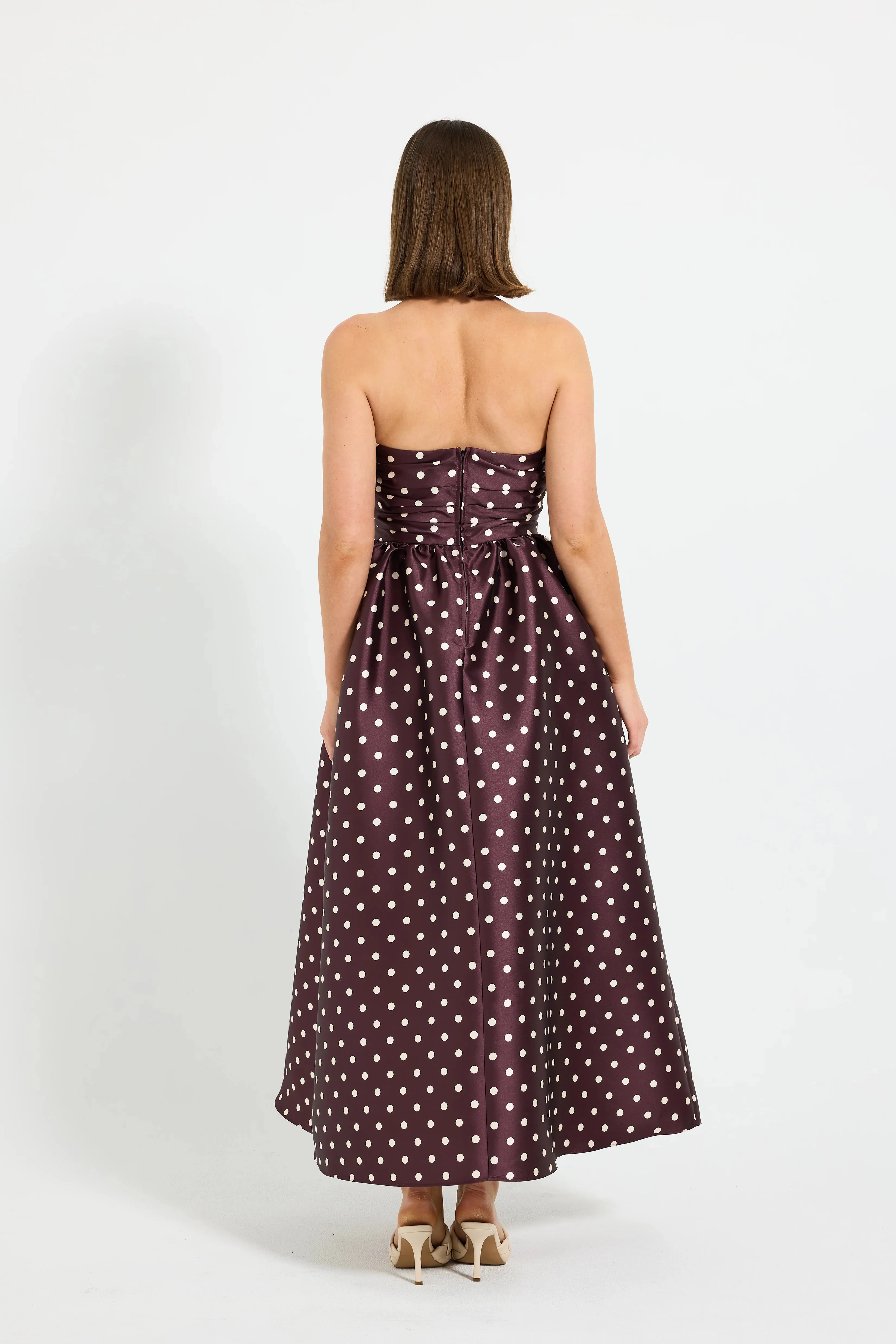 Pasduchas Alistair Strapless Midi Dress - Blackberry Spot - Image 7