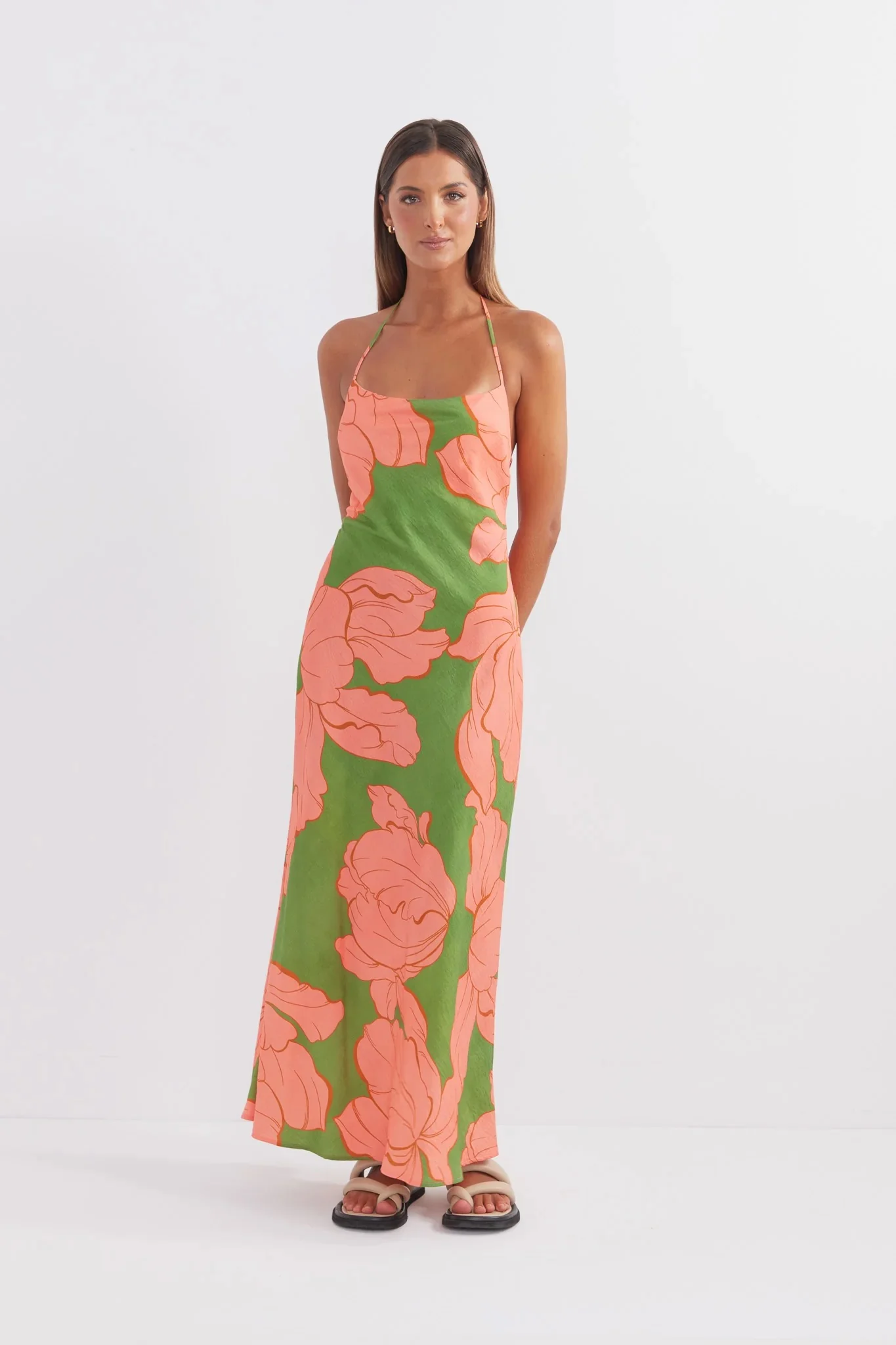 Pasduchas Artemis Midi Dress - Watermelon - Image 3