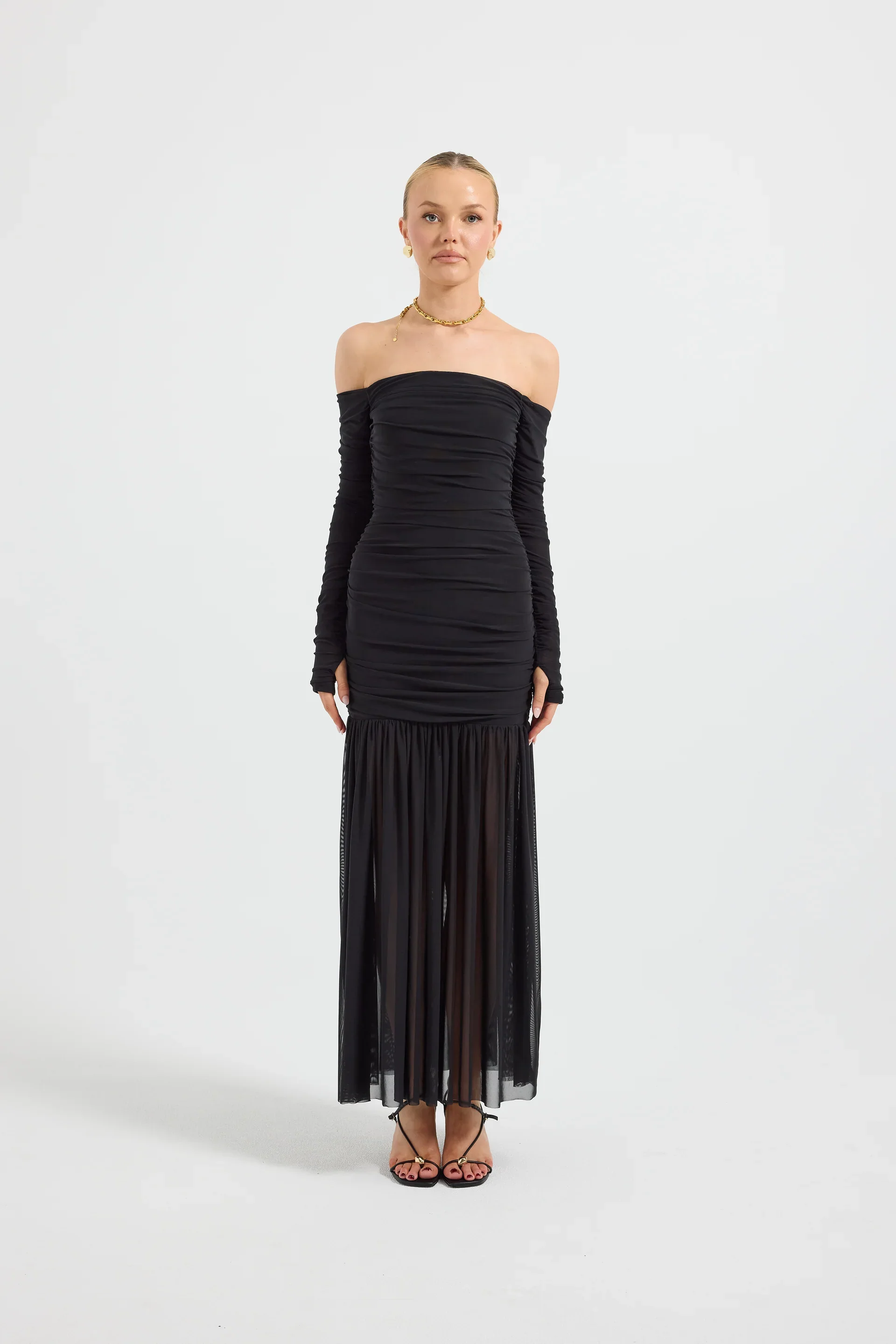 Pasduchas Echo Hourglass Midi Dress - Black