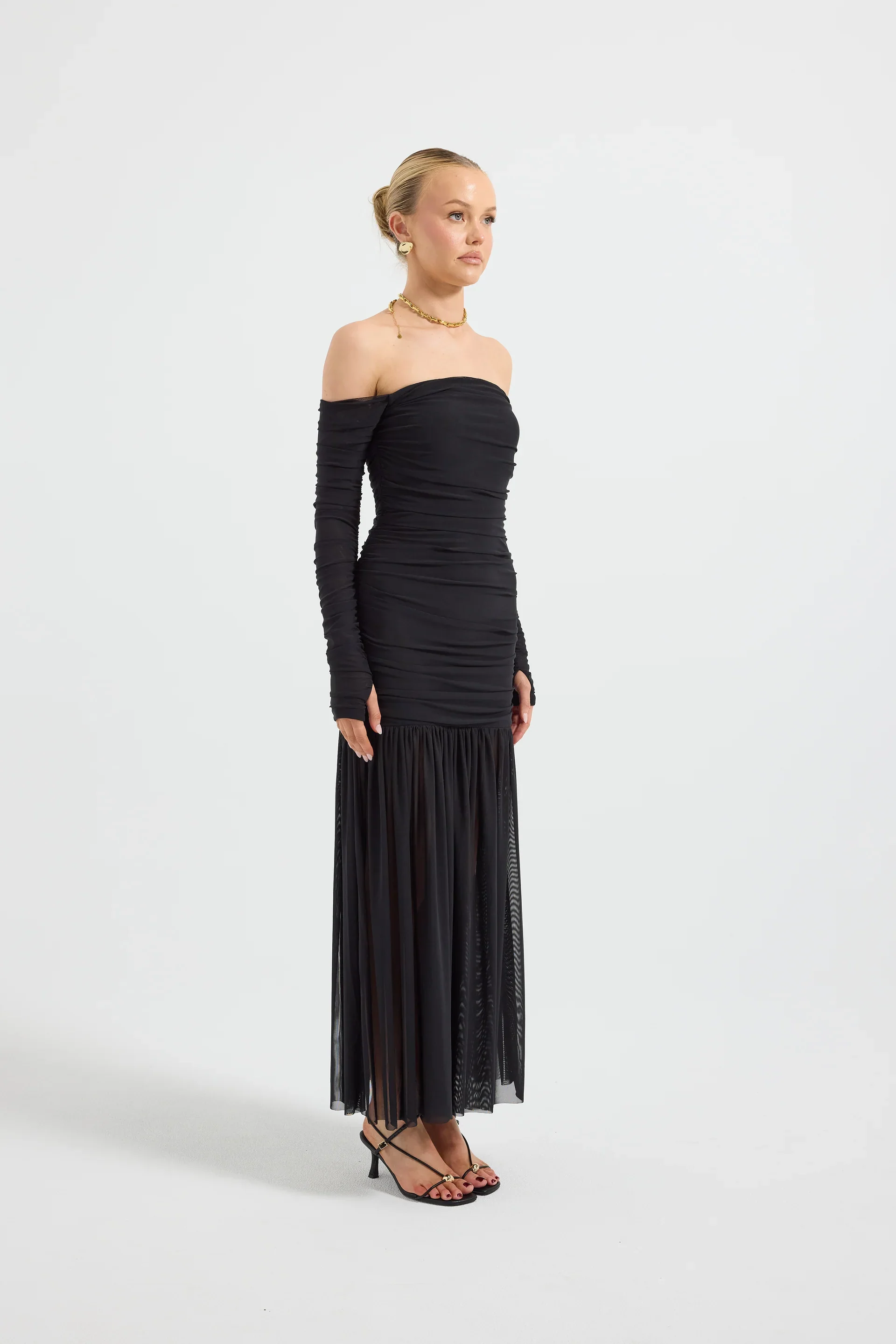 Pasduchas Echo Hourglass Midi Dress - Black - Image 8