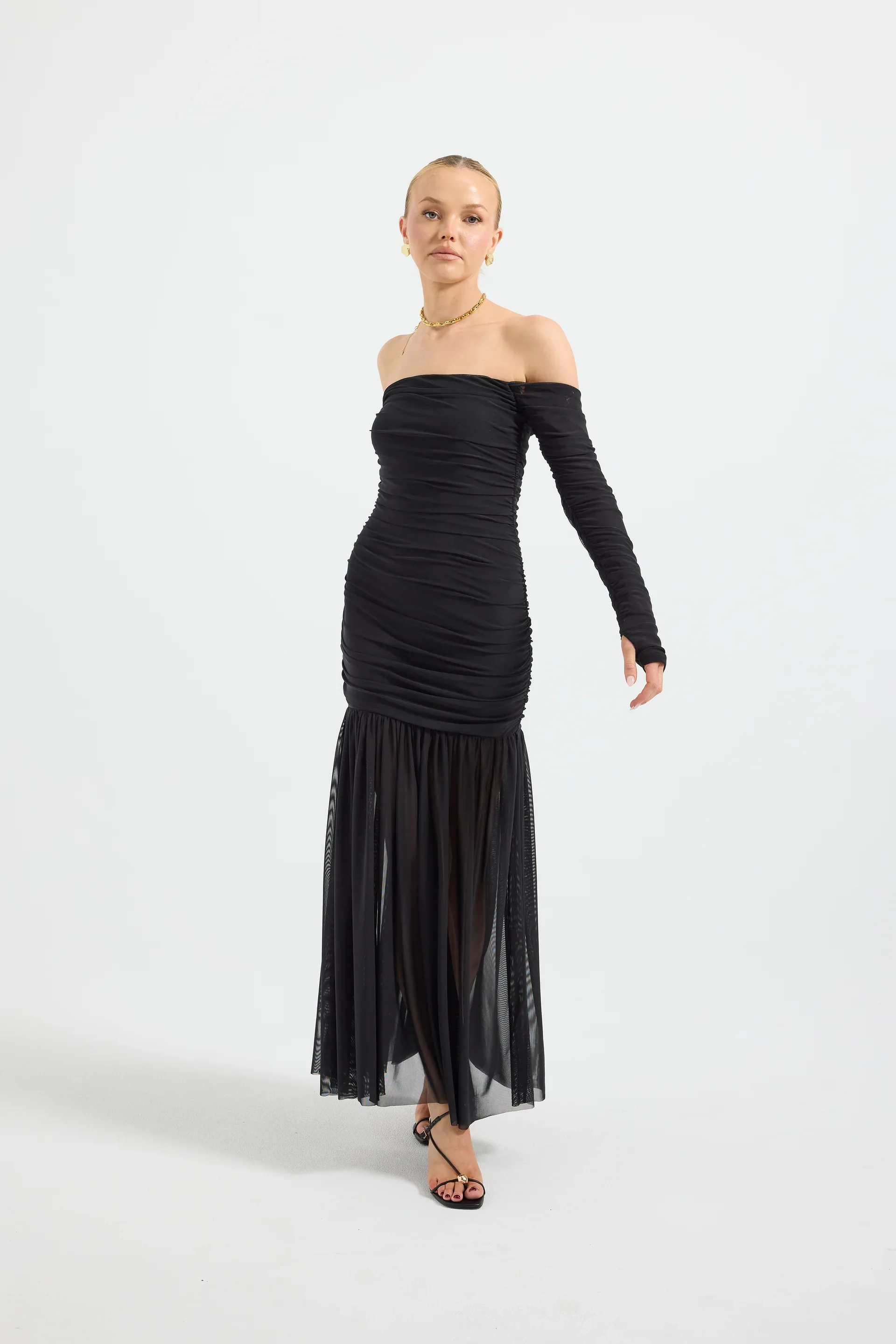 Pasduchas Echo Hourglass Midi Dress - Black - Image 9