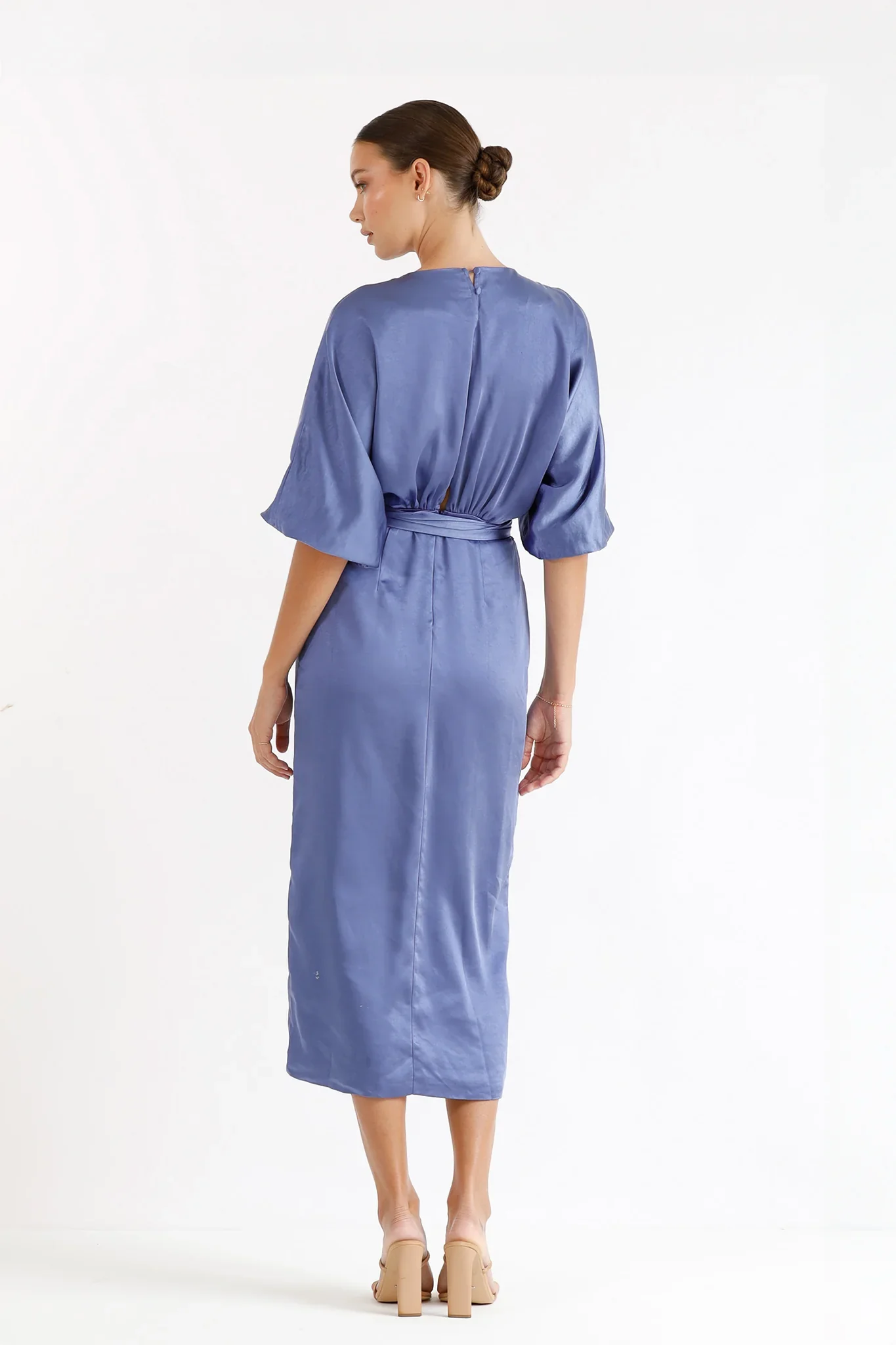 Pasduchas First Light Wrap Midi Dress - Cornflour - Image 5