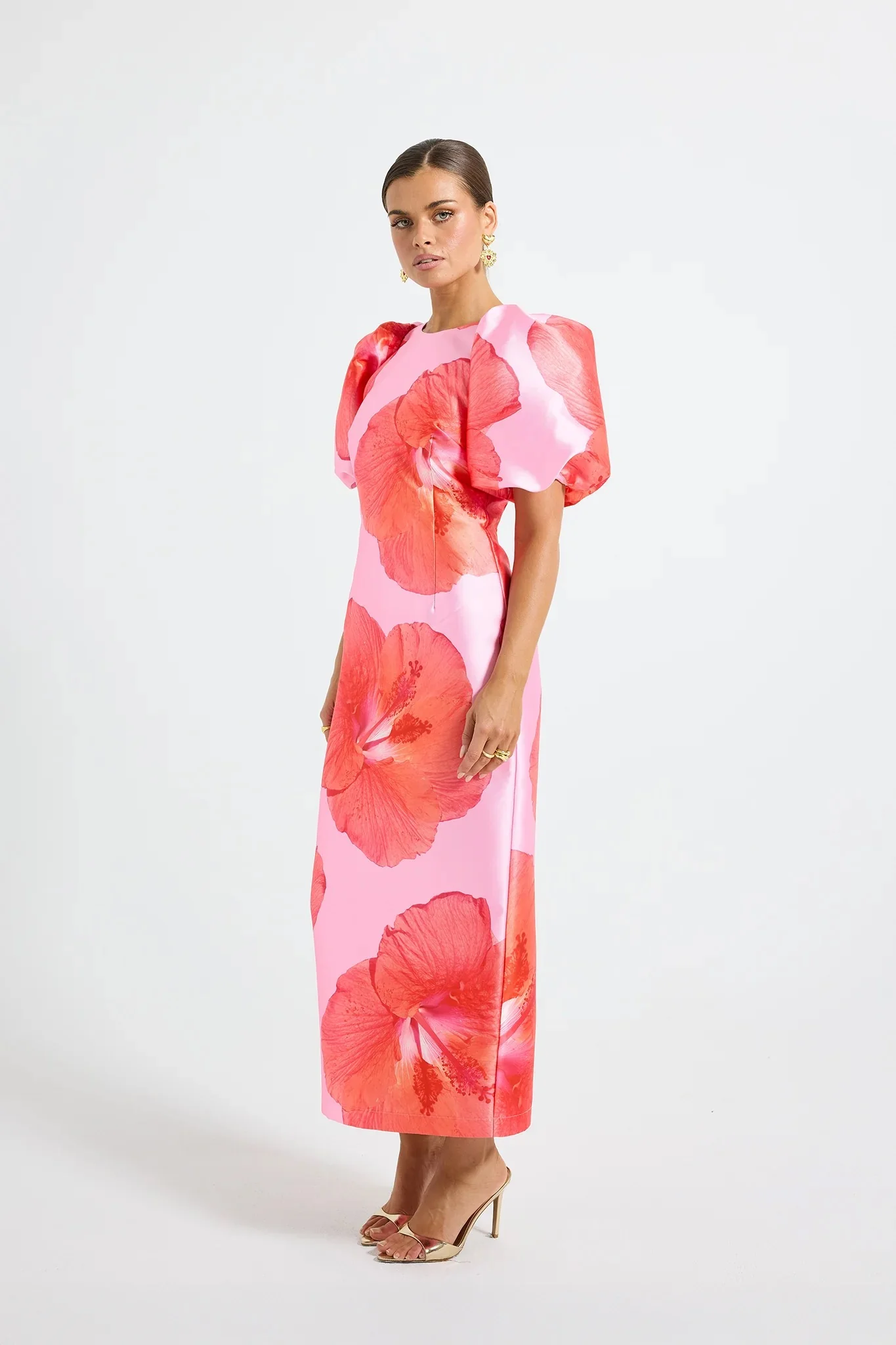 Pasduchas Kalani Sleeve Midi Dress - Raspberry - Image 3