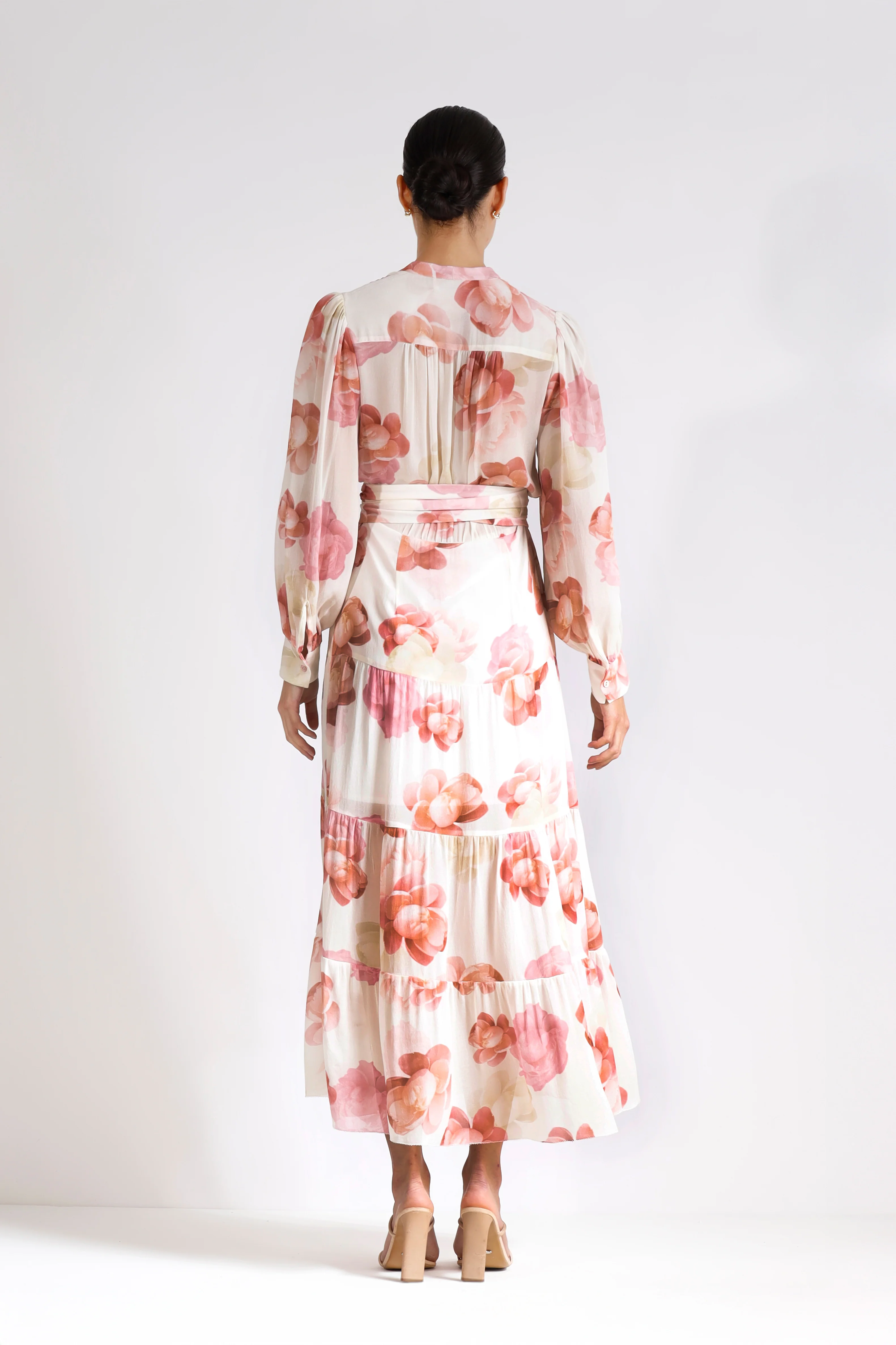 Pasduchas Memoirs Shirt Midi Dress - Pink Floral - Image 4