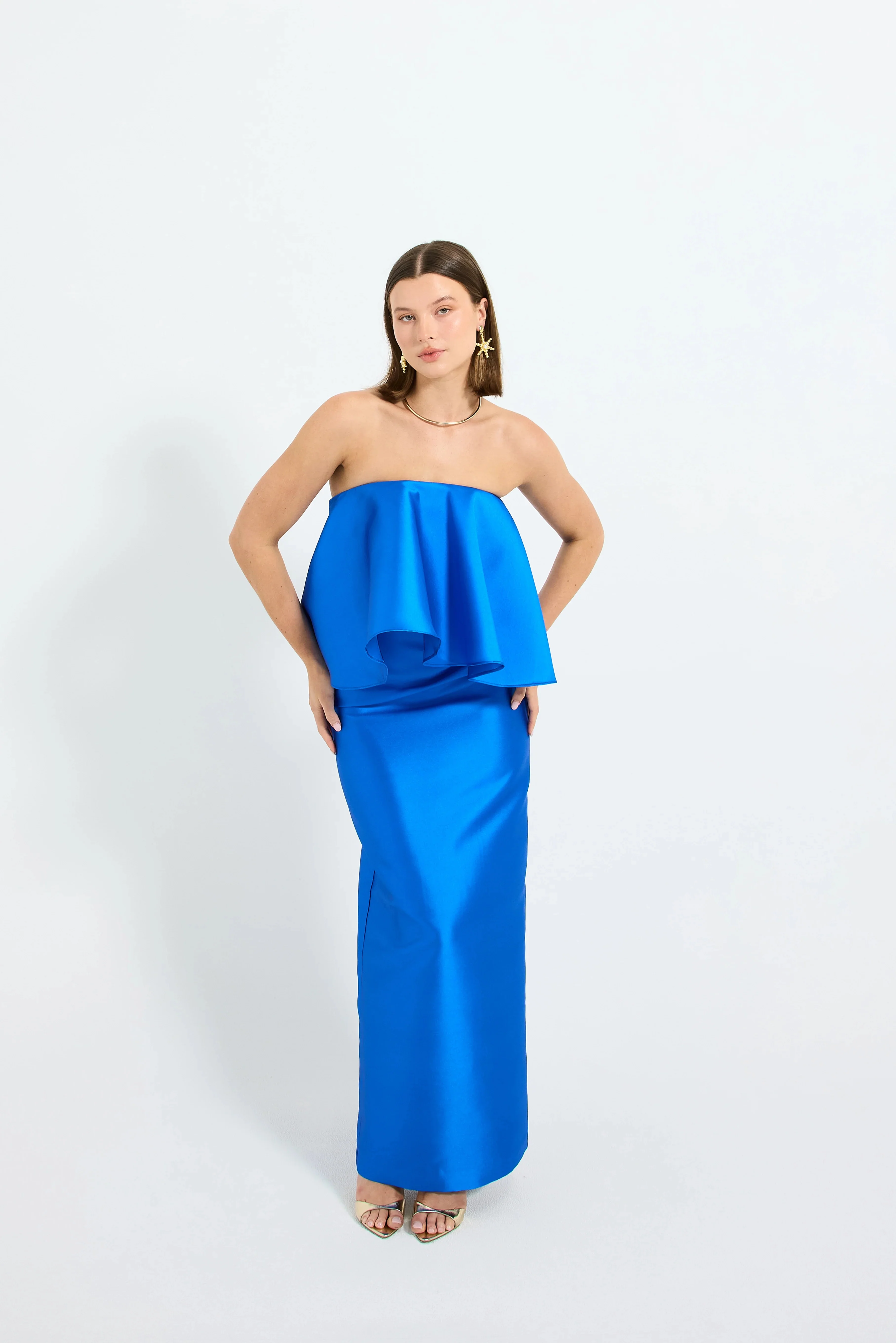 Pasduchas Pippa Drape Maxi Dress - Cobalt - Image 2