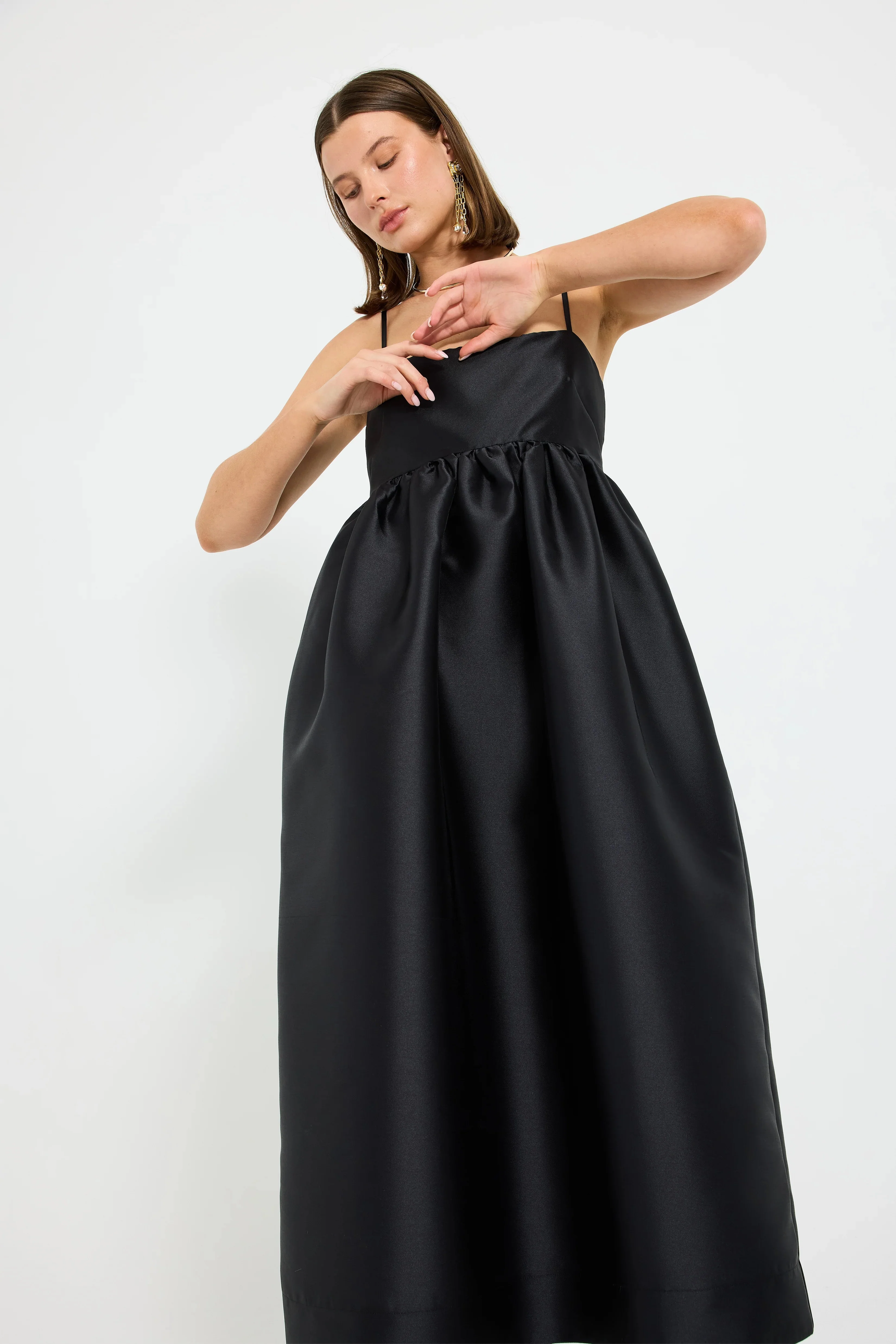 Pasduchas Pippa Flared Midi Dress - Black - Image 5
