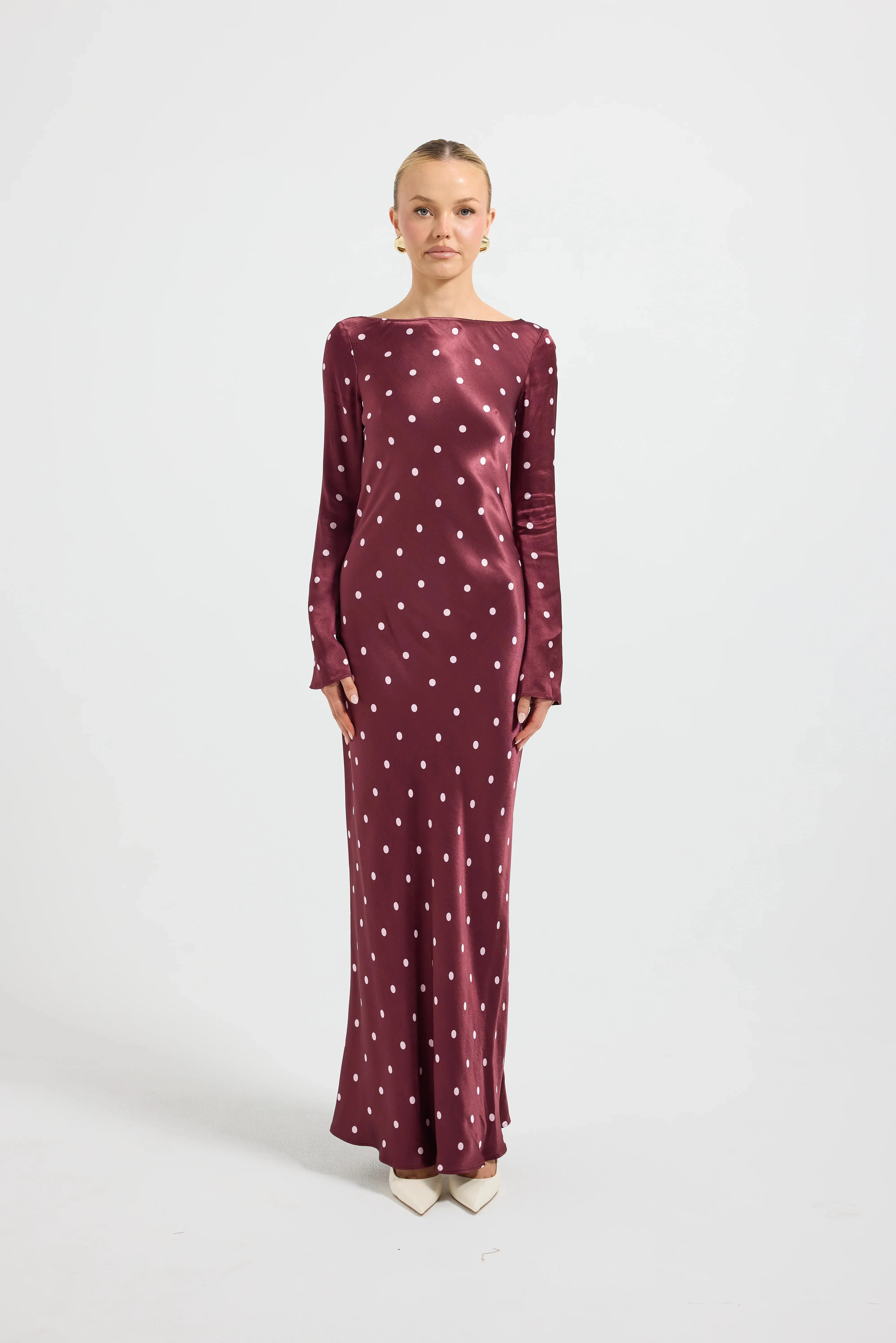Pasduchas Rowan Sleeve Midi Dress - Cherry & Pink Spot