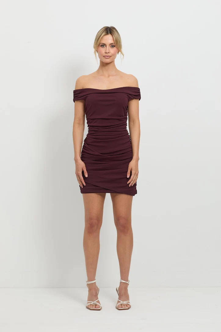 Pasduchas Scorched Mini Dress - Cherry