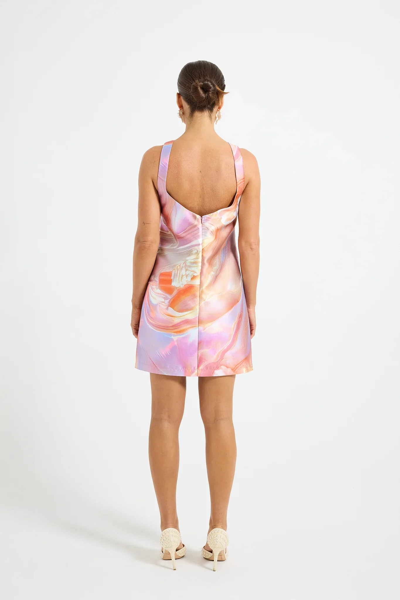 Pasduchas Siren Shift Mini Dress - Pearl - Image 3