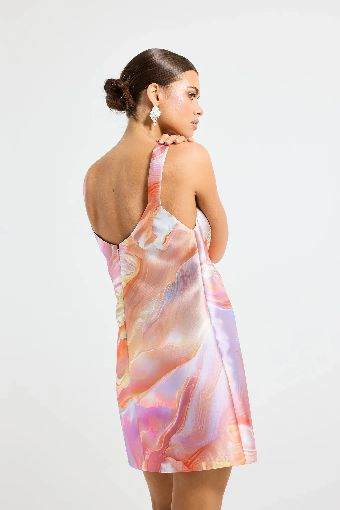 Pasduchas Siren Shift Mini Dress - Pearl - Image 5