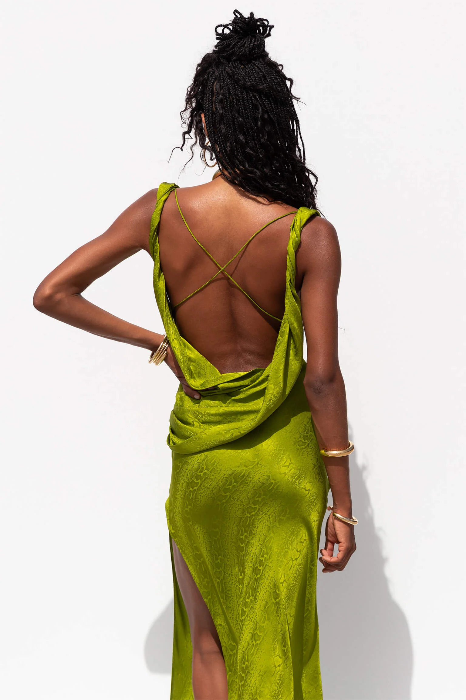 Rat & Boa Navarra Dress - Lime - Image 2