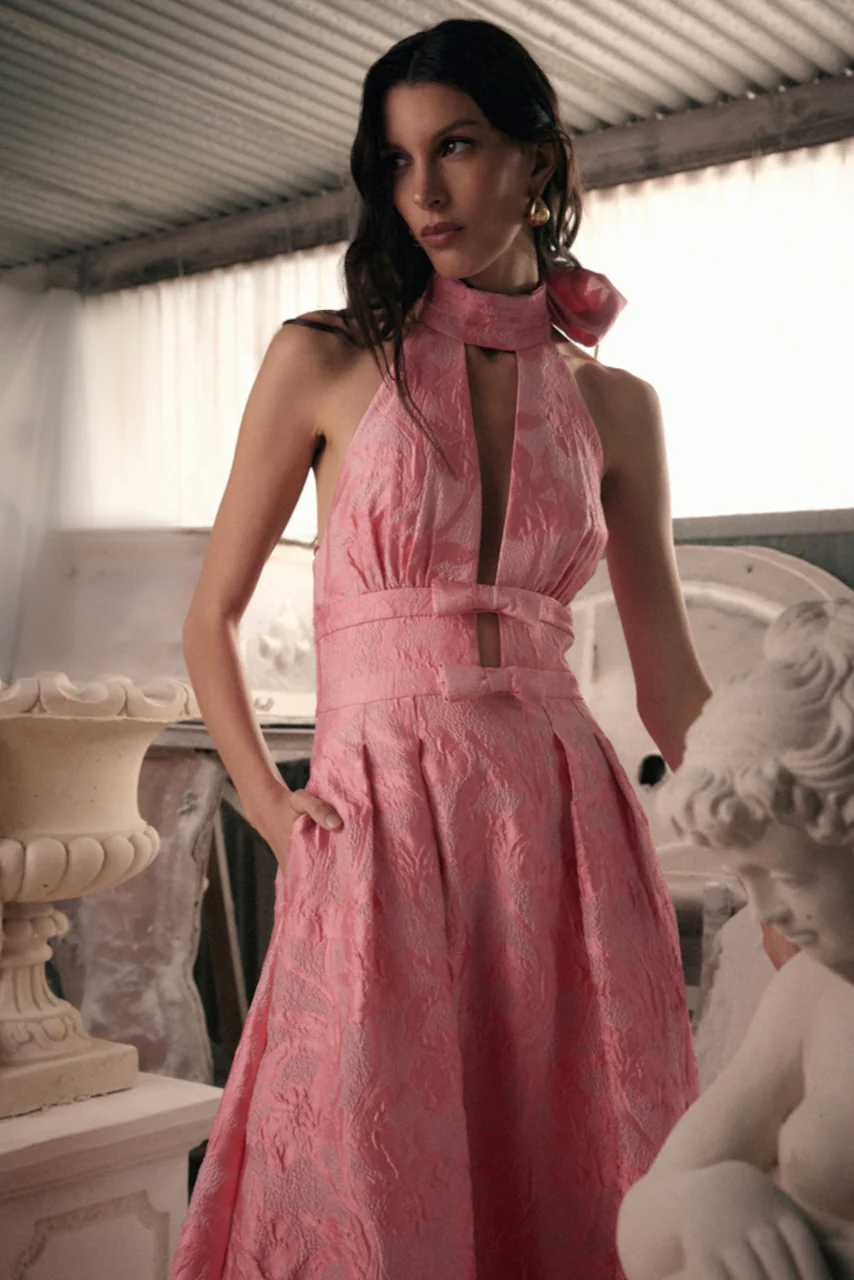 Rebecca Vallance Bennette Midi Dress - Plumeria Pink - Image 2