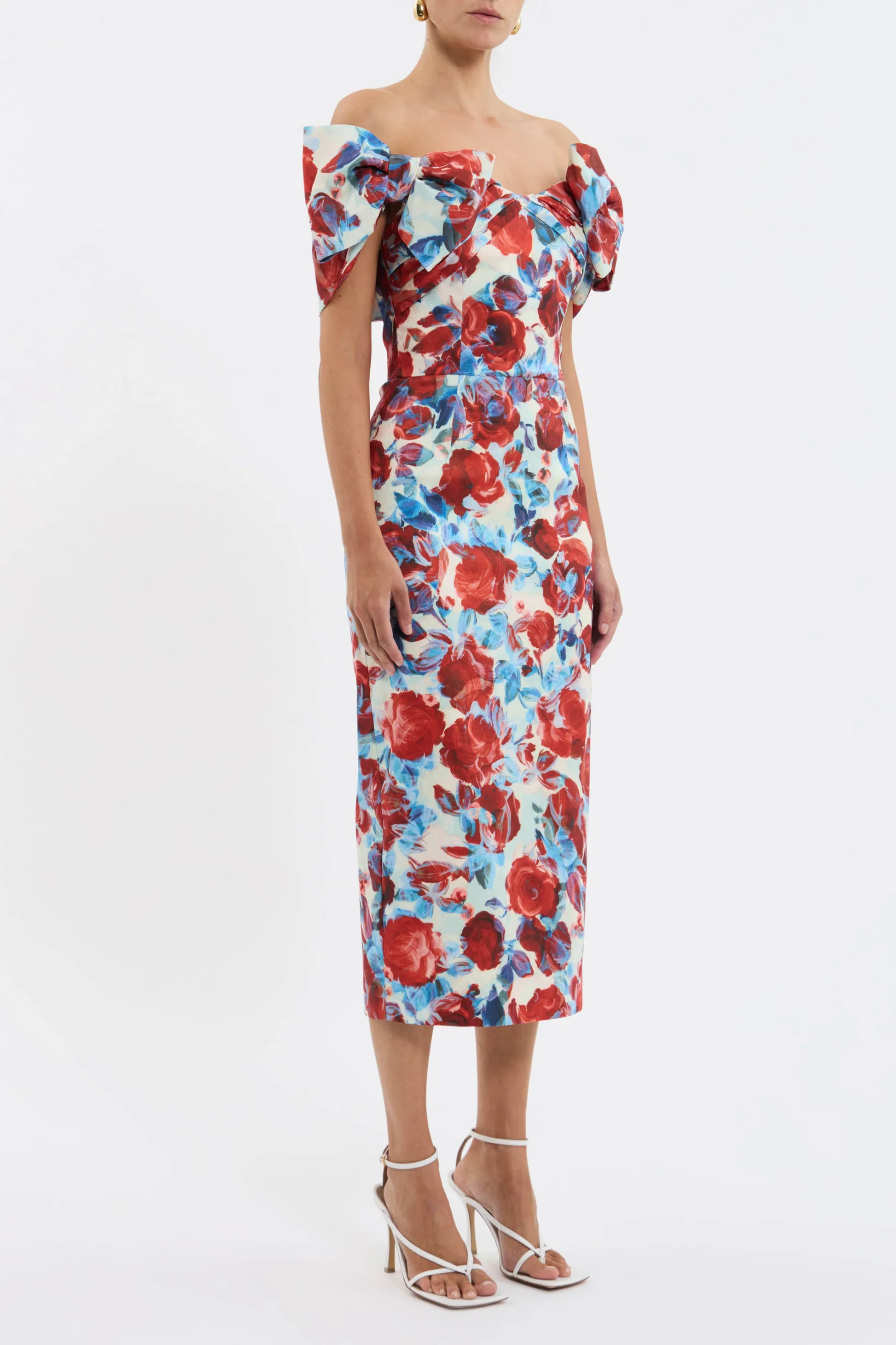 Rebecca Vallance Fleurette Midi Dress - Red Poppy Fields - Image 2