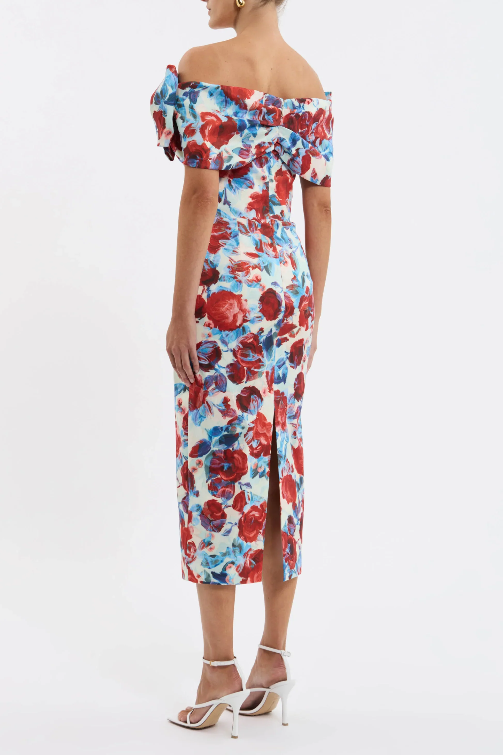 Rebecca Vallance Fleurette Midi Dress - Red Poppy Fields - Image 4