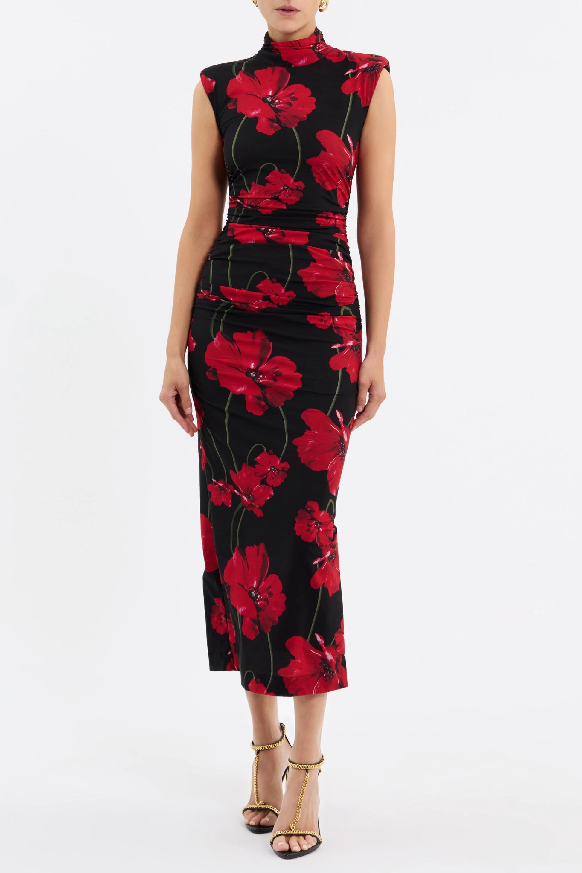 Rebecca Vallance Poppy Fields Midi Dress - Print