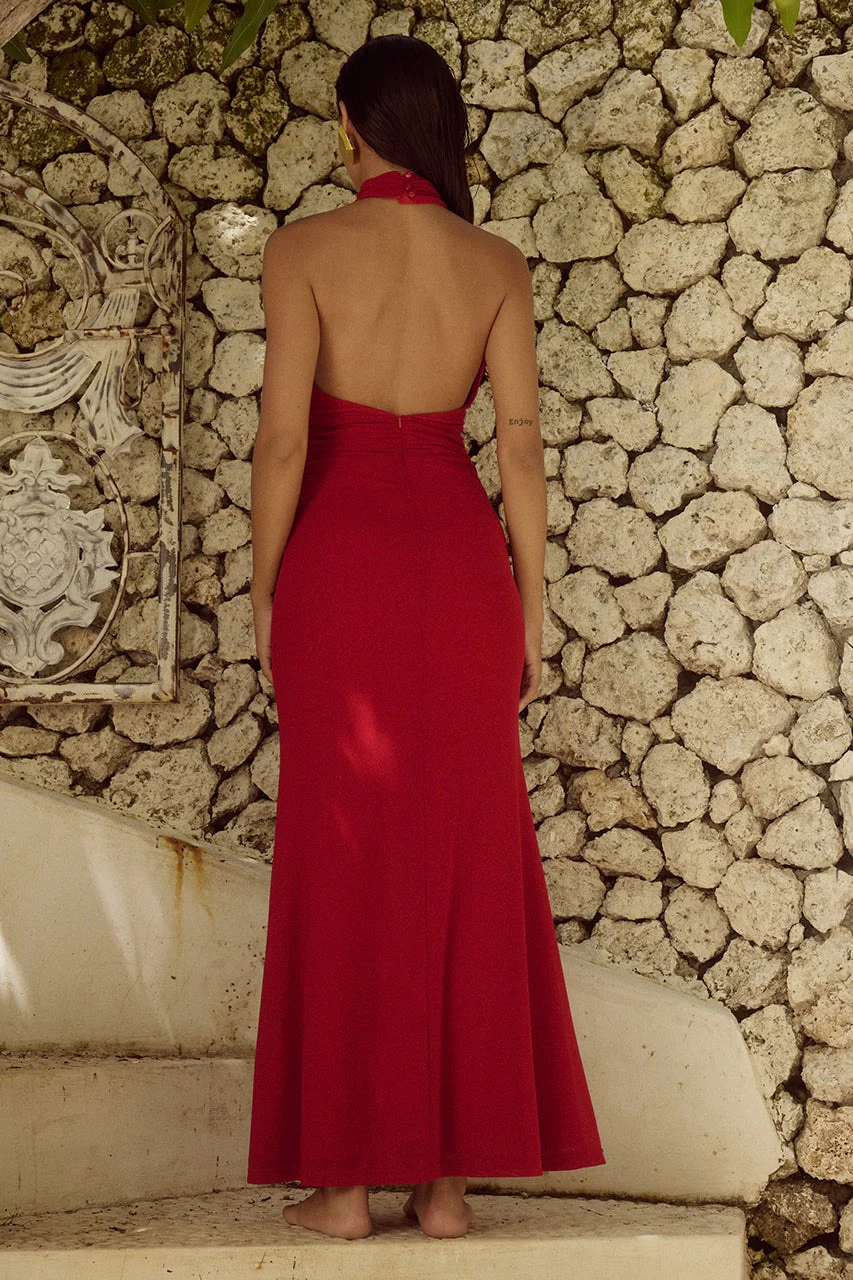 Runaway the Label Antonie Maxi Dress - Cherry - Image 5