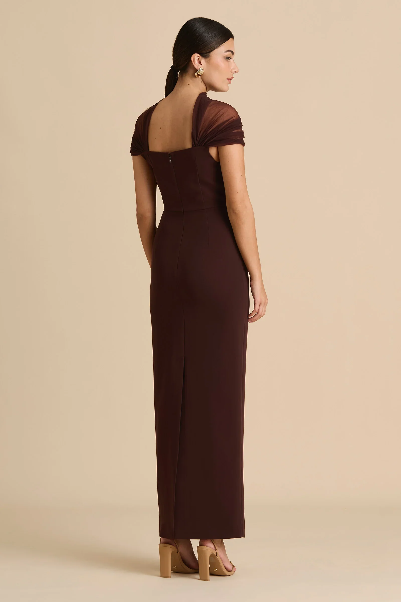 Sonya Lola Midi Dress - Caccao - Image 3