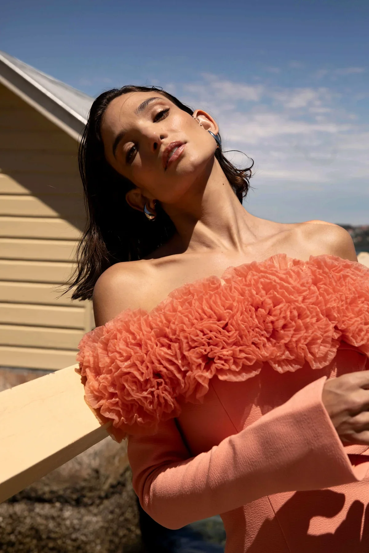 Sonya Rumi Mini Dress - Coral - Image 7