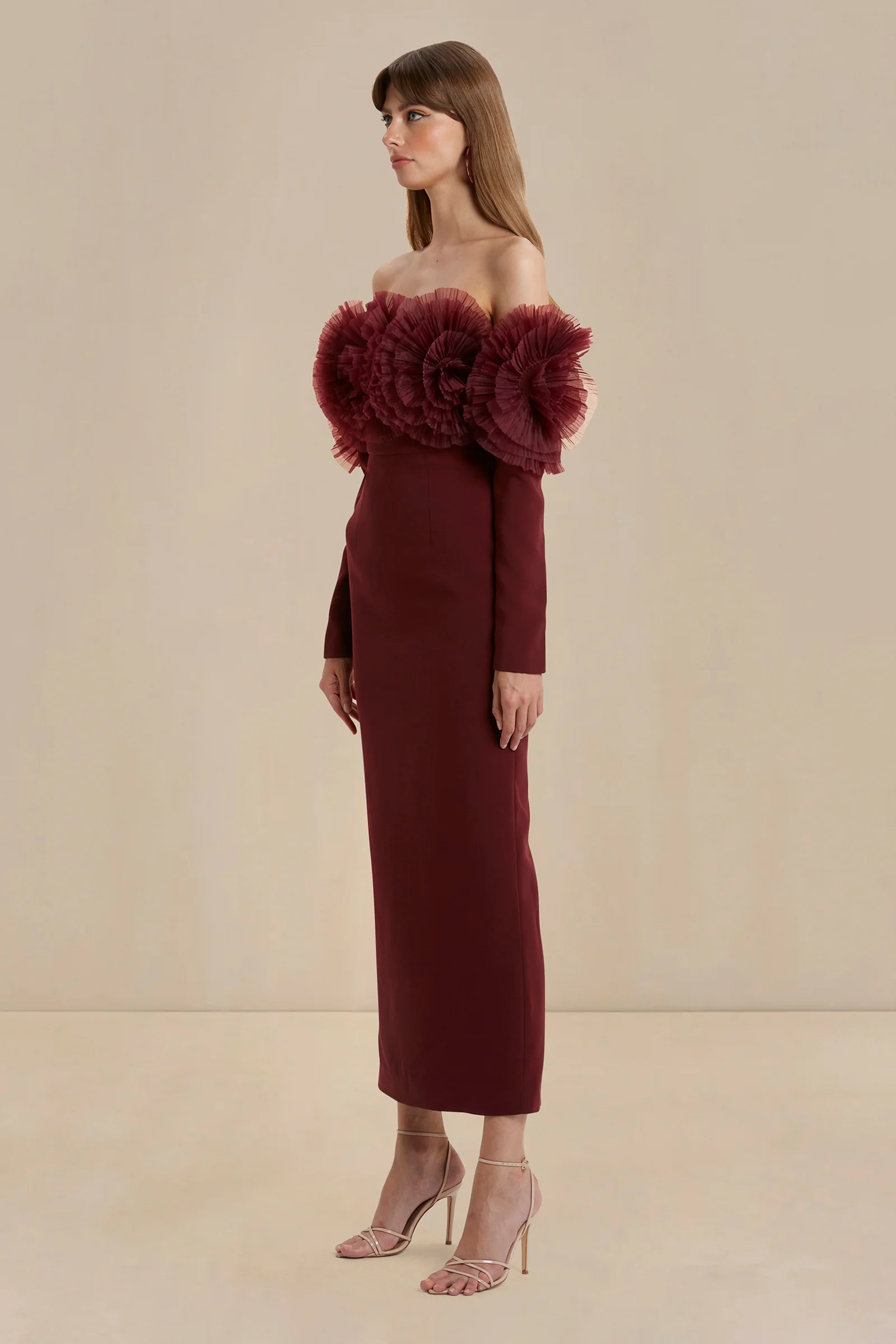 Sonya Siia Dress - Merlot - Image 7