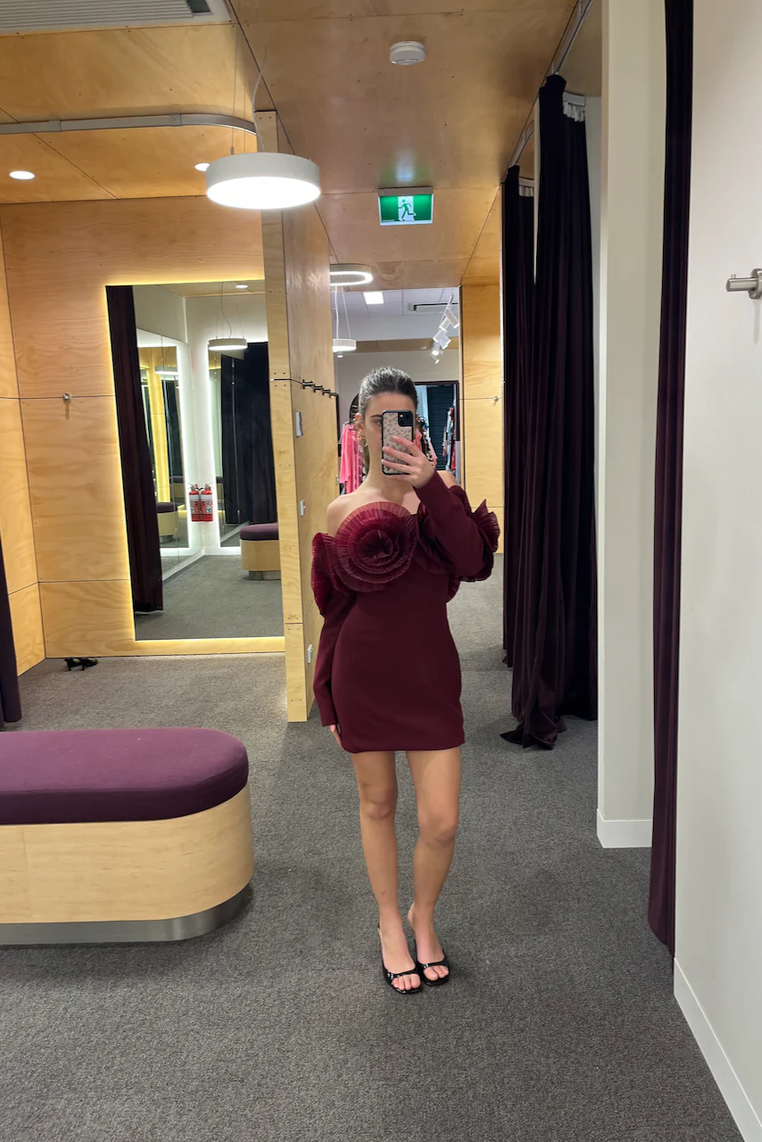 Sonya Siia Mini Dress - Merlot - Image 6