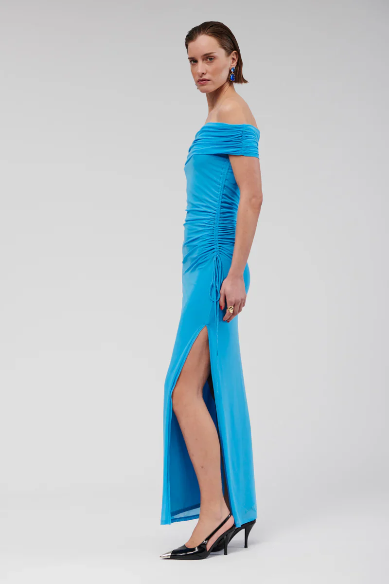 Suboo Christy Blue Off Shoulder Maxi Dress - Blue - Image 2