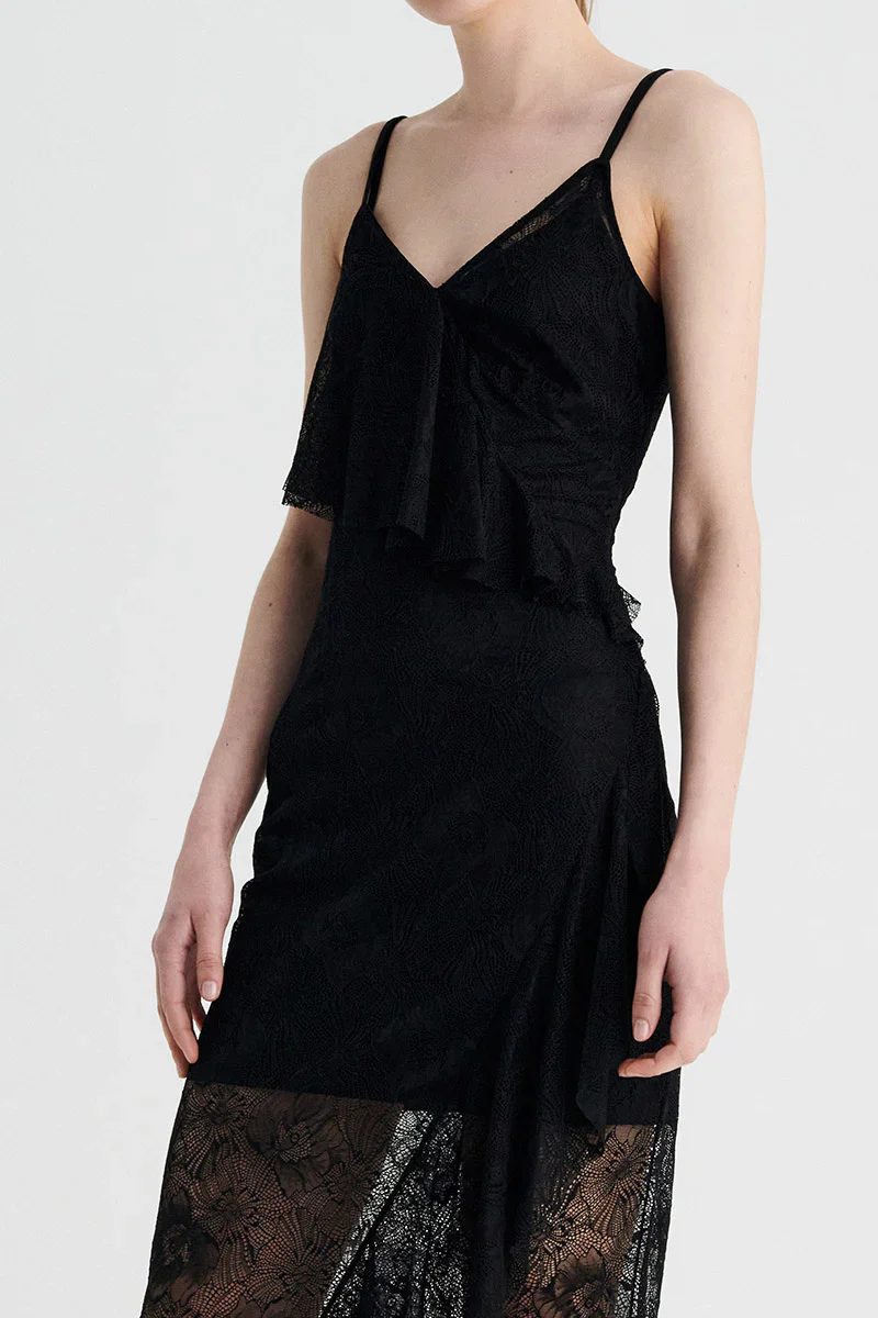 Suboo Gemini Lace Slip Dress - Black - Image 3