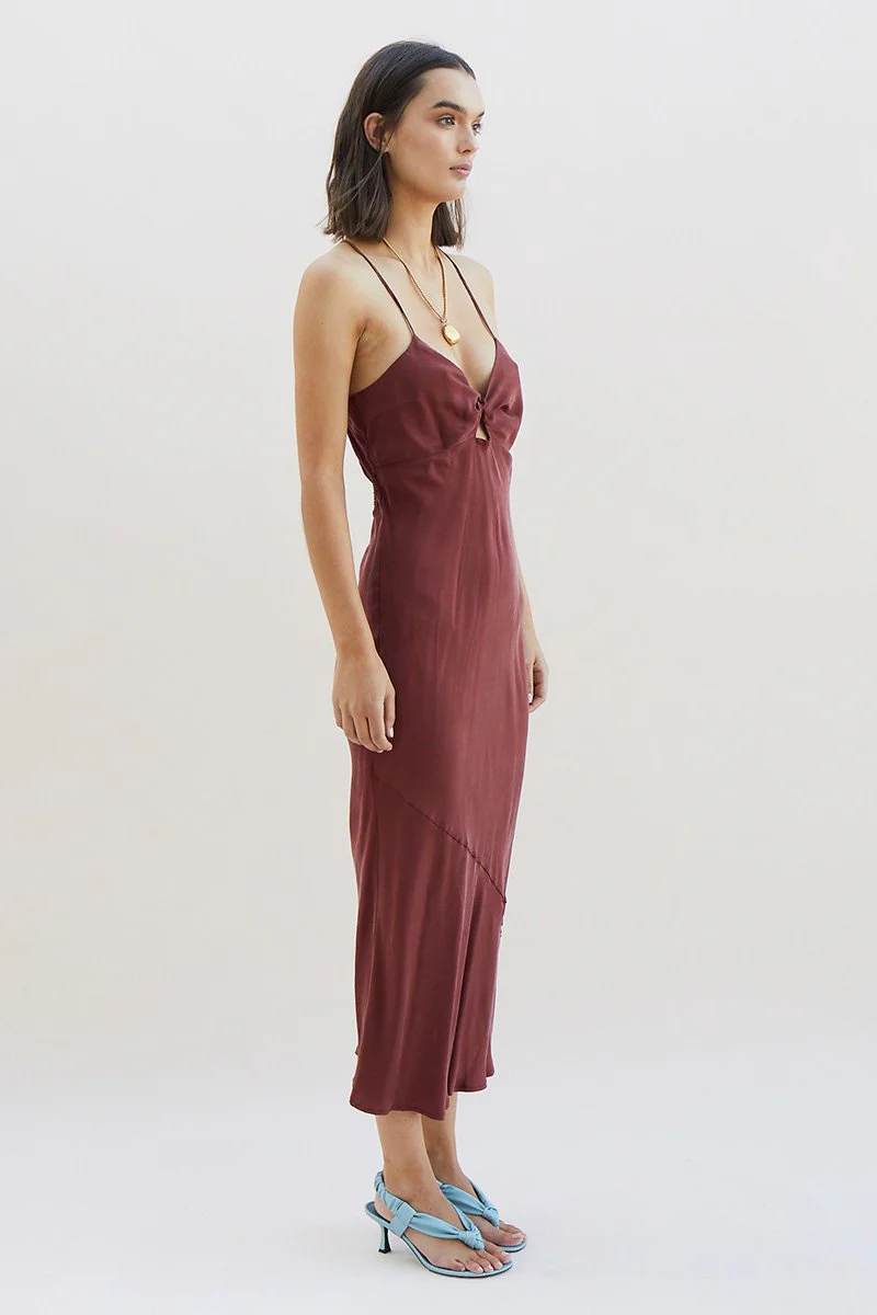 Suboo Georgia Slip Dress - Merlot - Image 3