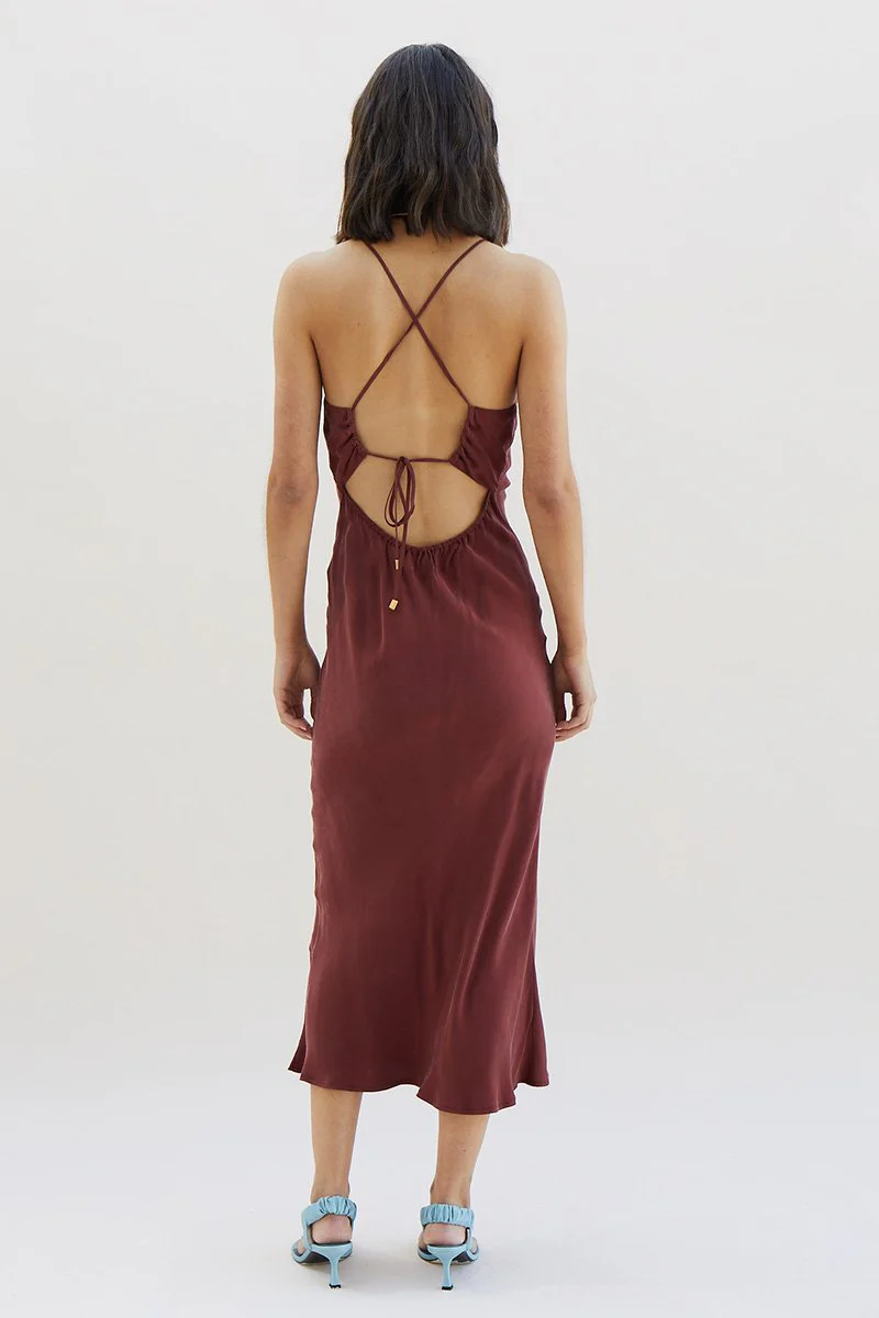 Suboo Georgia Slip Dress - Merlot - Image 4